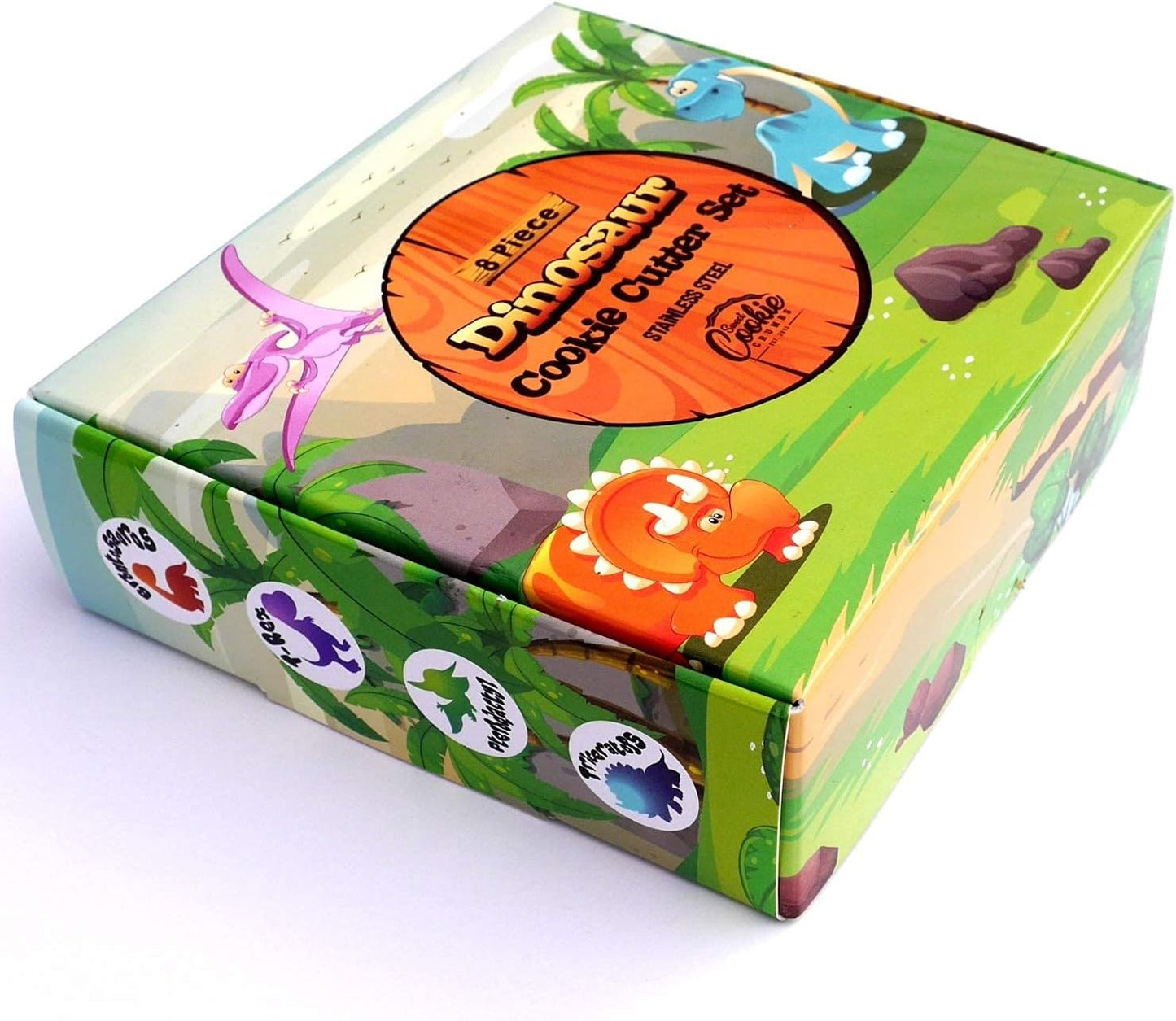 Dinosaur Cookie Cutter Set, 8 Piece, Stainless Steel