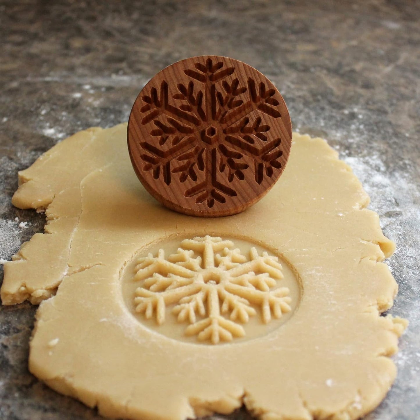 Wood Cookie Stamp, 2.5 Inch (Snowflake 3 CS-062)