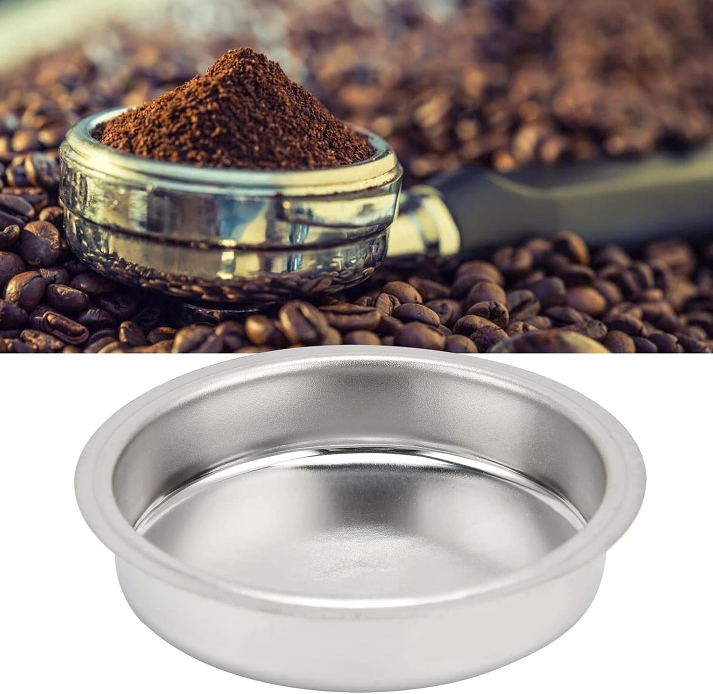 Blind Filter, 51Mm Coffee Machine Stainless Steel Backflush Insert Blind Filter for Espresso Coffee Machine