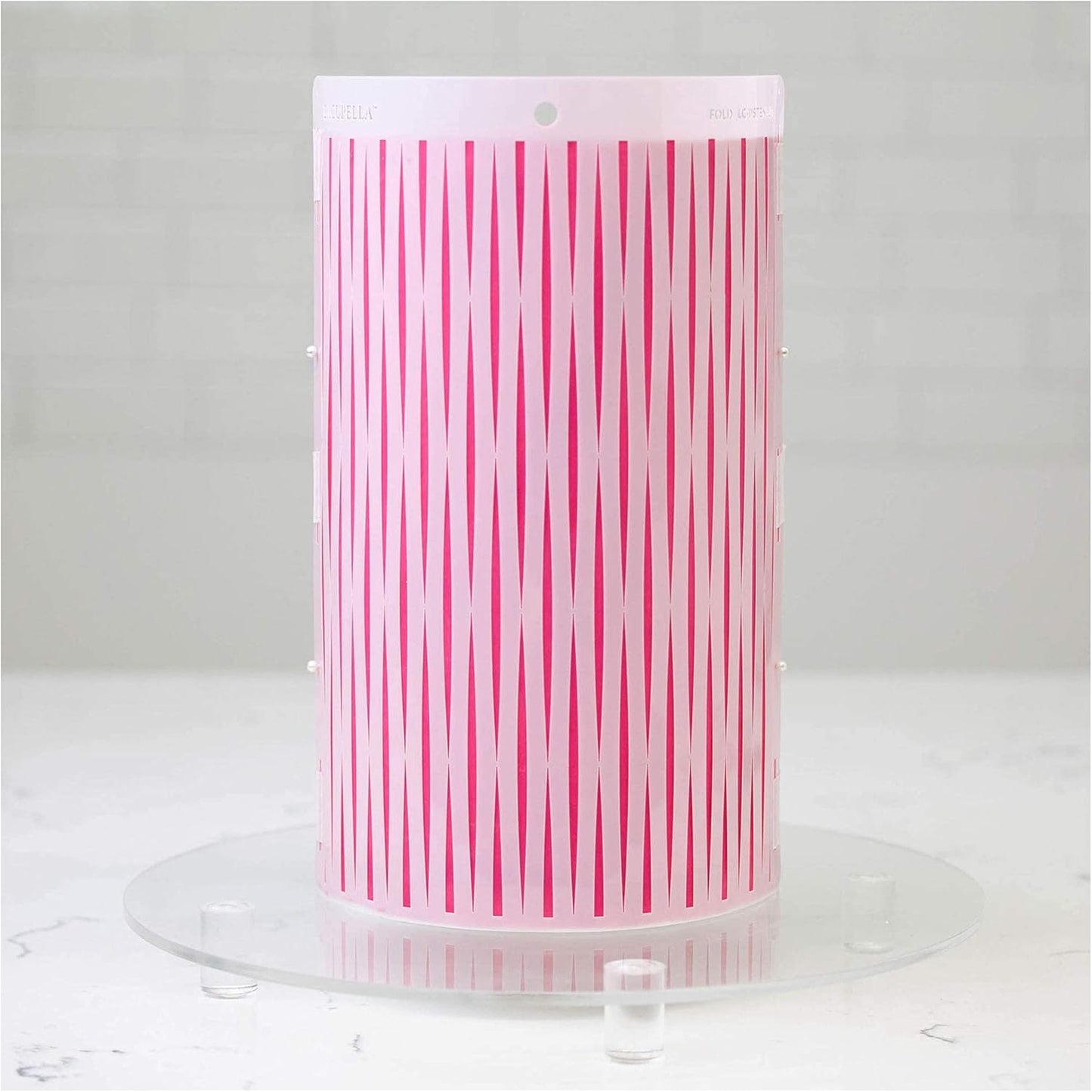 Cake Baking Stencil - Seamless Delicate Pattern for Decorating Tall Double Barrel Cake to Use with Buttercream, Royal Icing, Ganache, Paint, Airbrush (FOLD)