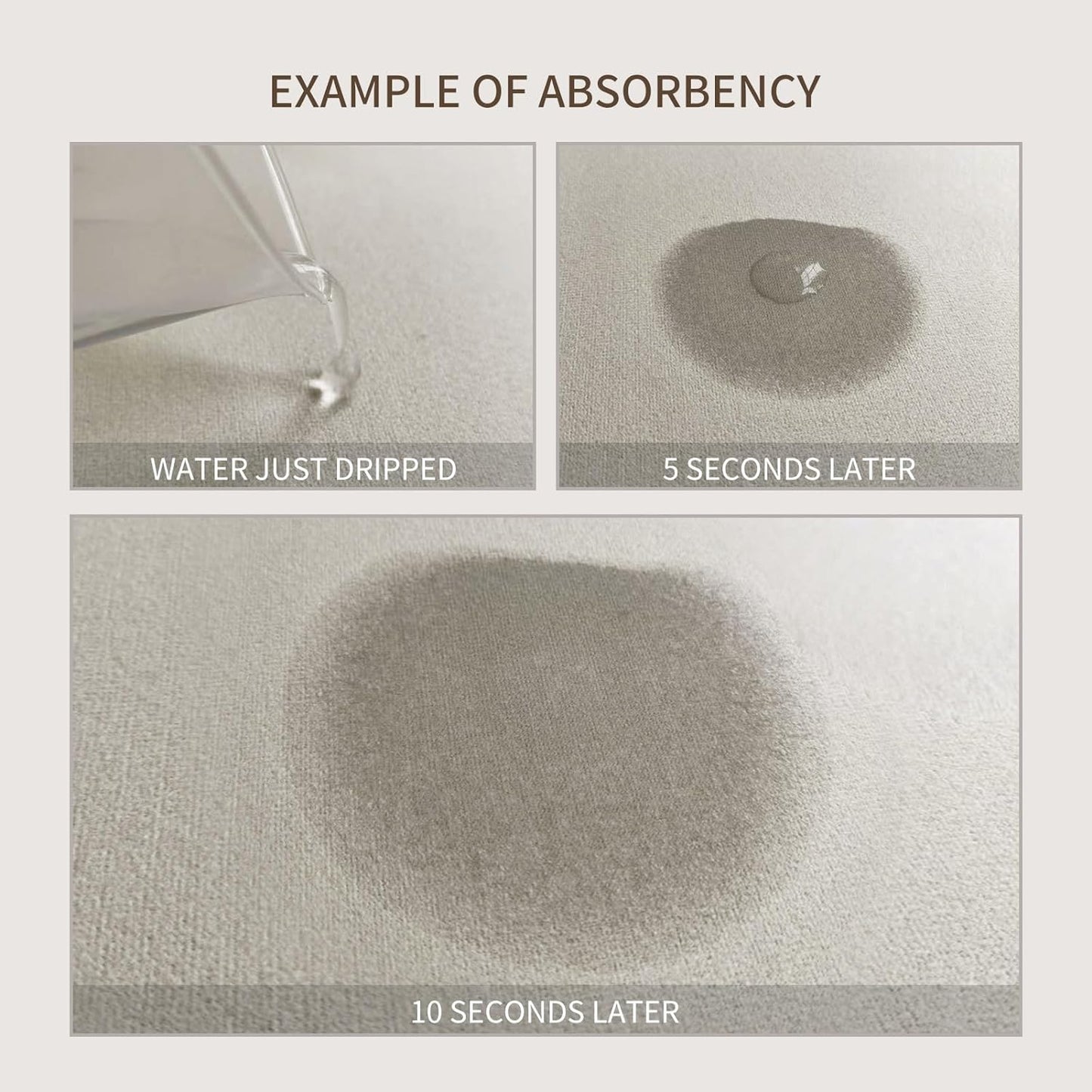 Dish Drying Mat, Diatomaceous Earth Soft Coffee Mat, Absorbent Silicone Dish Drying Mat for Kitchen Counter or Sink for Kitchen Bathroom Coffee Bar (Linear Pattern, 12 x 16 Inches)