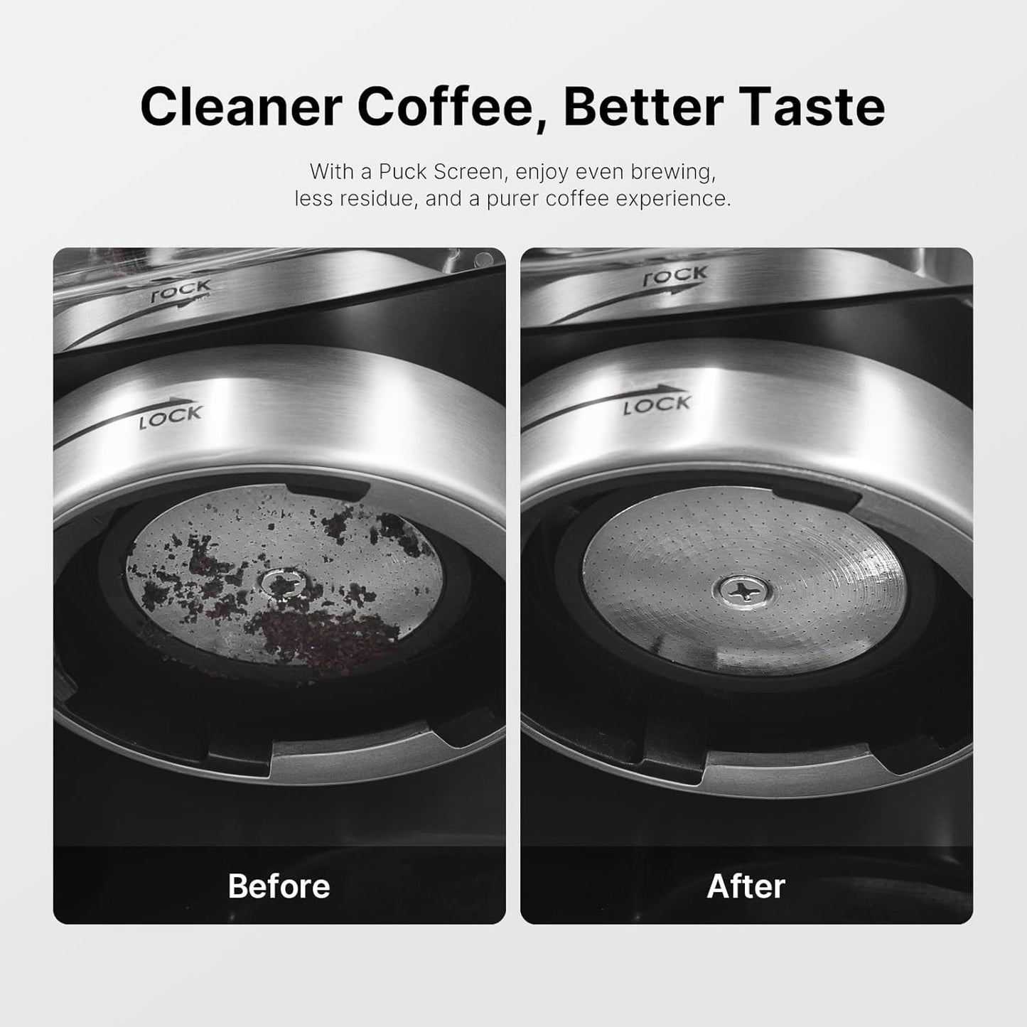 58mm Espresso Dosing Funnel & Puck Screen Kit, 304 Stainless Steel Portafilter Funnel with Filter Screen Set, Espresso Machine Accessories Compatible with 58mm Portafilter