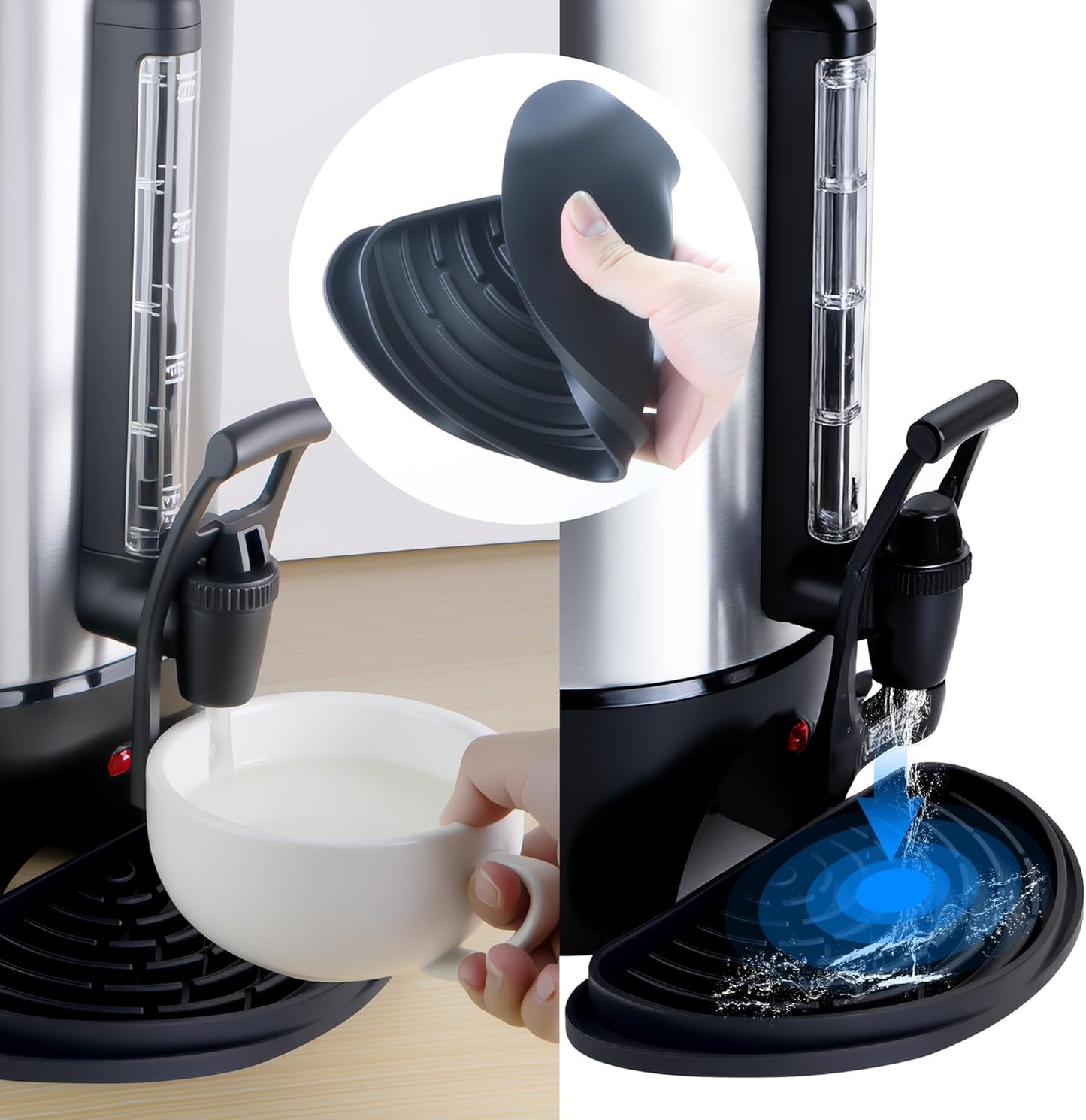 2 Pack Coffee Drip Tray for Hamilton Beach 45 Cup Coffee Beverage Dispenser, Silicone Drip Pan for Drink Dispenser