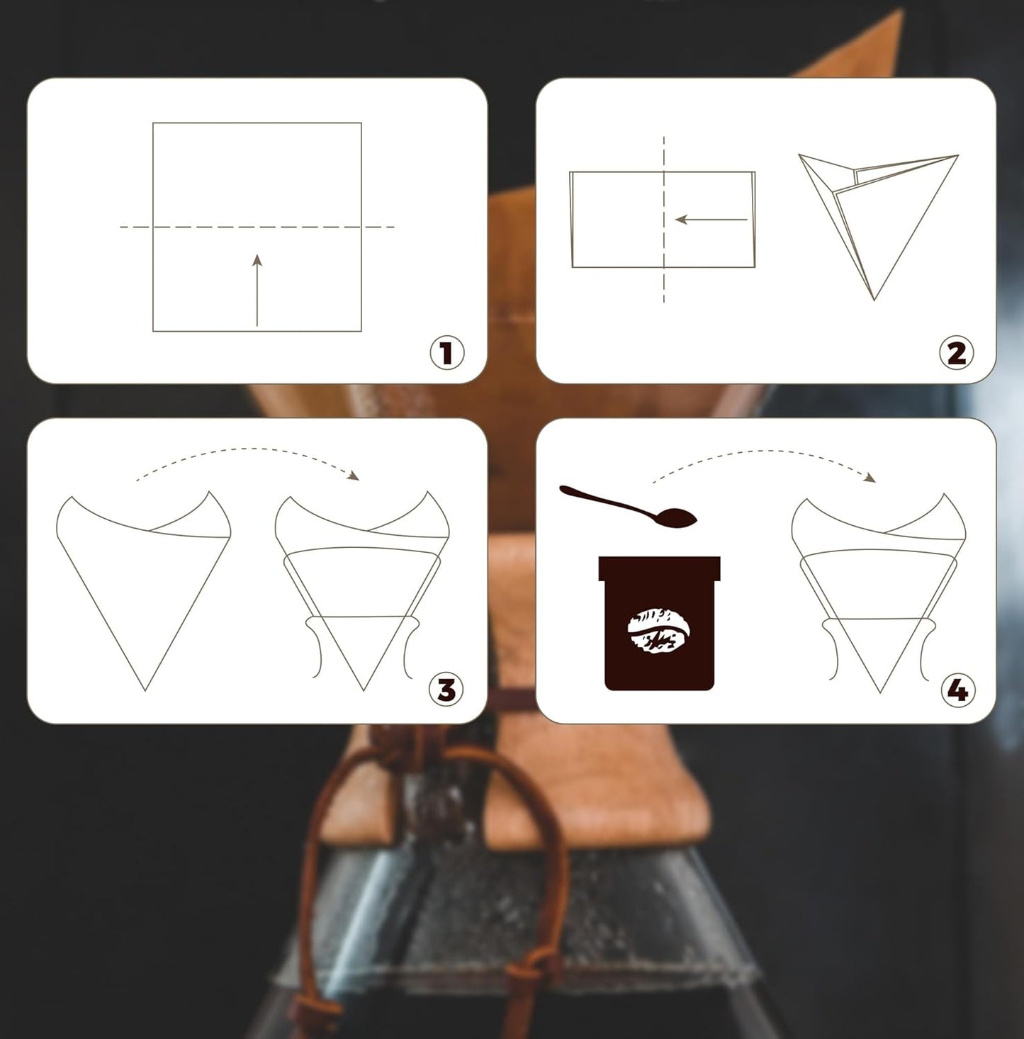 AGOGO Pour Over Coffee Maker Set Glass Coffee Maker with 50pcs Filter Paper -for Home, Office, Camping, Cafes - Easy Clean Coffee Dripper Set (Rag&Brush Included) (8 Cup/28 oz)