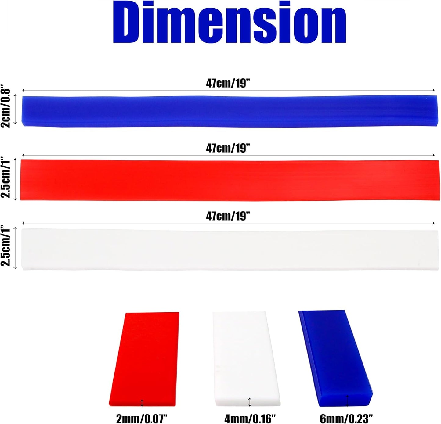 Set of 6 Rolling Pin Guides for Dough Thickness, 100% Silicone Pastry Ruler Baking Strip, Cookie Sticks, Guide Leveler, Measuring Size with Food Grade Precision, for Pastry Perfection, Length 19 Inch
