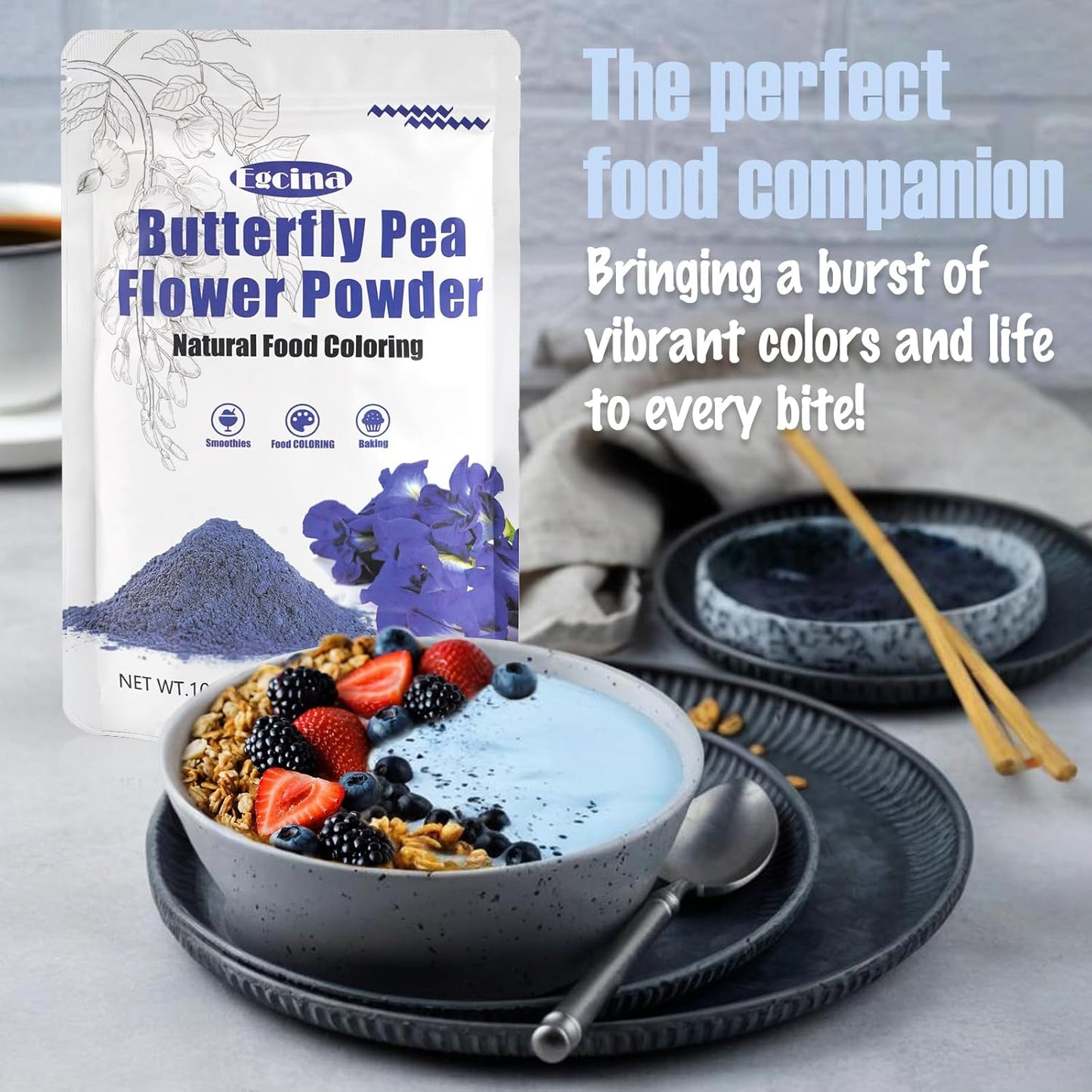 10oz Butterfly Pea Flower Powder - Natural Blue Butterfly Pea Flower Tea | Blue Matcha Powder for Natural Coloring, Food, and Tea | without caffeine | No Additives | purely plant