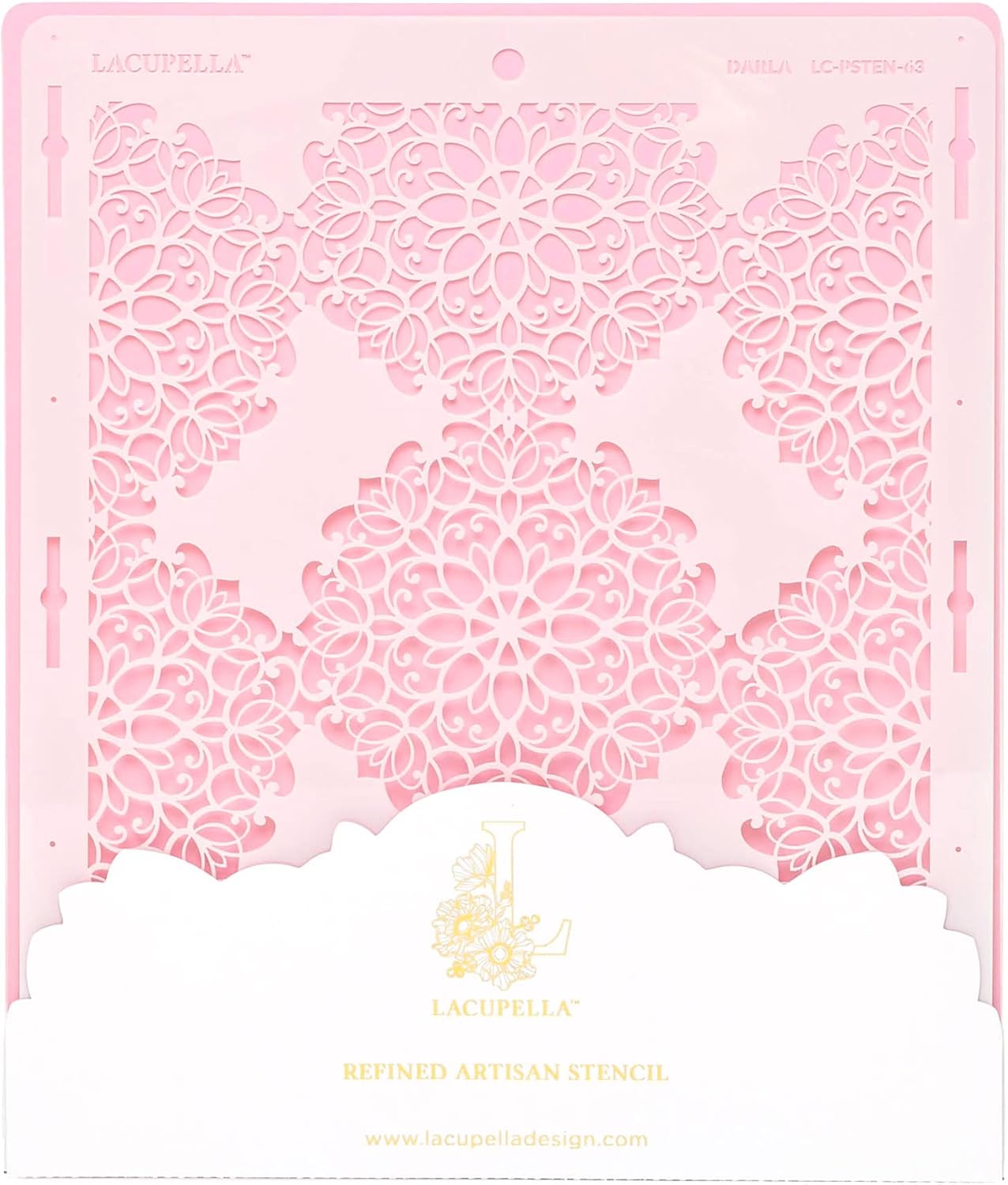 Cake Decorating Stencil for Tall Buttercream Cake, Royal Icing, Ganache, Paint, Airbrush (Darla)