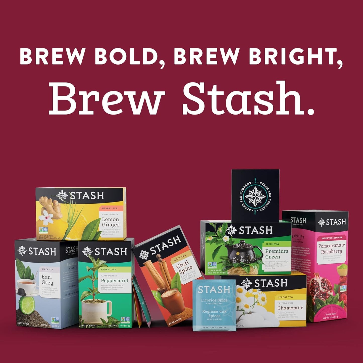 Stash Tea Chai Spice Black Tea, 6 Boxes of 30 Tea Bags Each (180 Tea Bags Total)