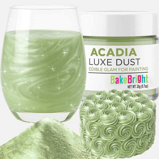 Bulk (20g) Luster Dust Edible Cake Decorations, Edible Luster Dust for Cakes, Light Green Edible Luster Dust for Cupcake Decorations, Cake Drip, Edible Paint, Light Green Edible Shimmer Dust for Drinks