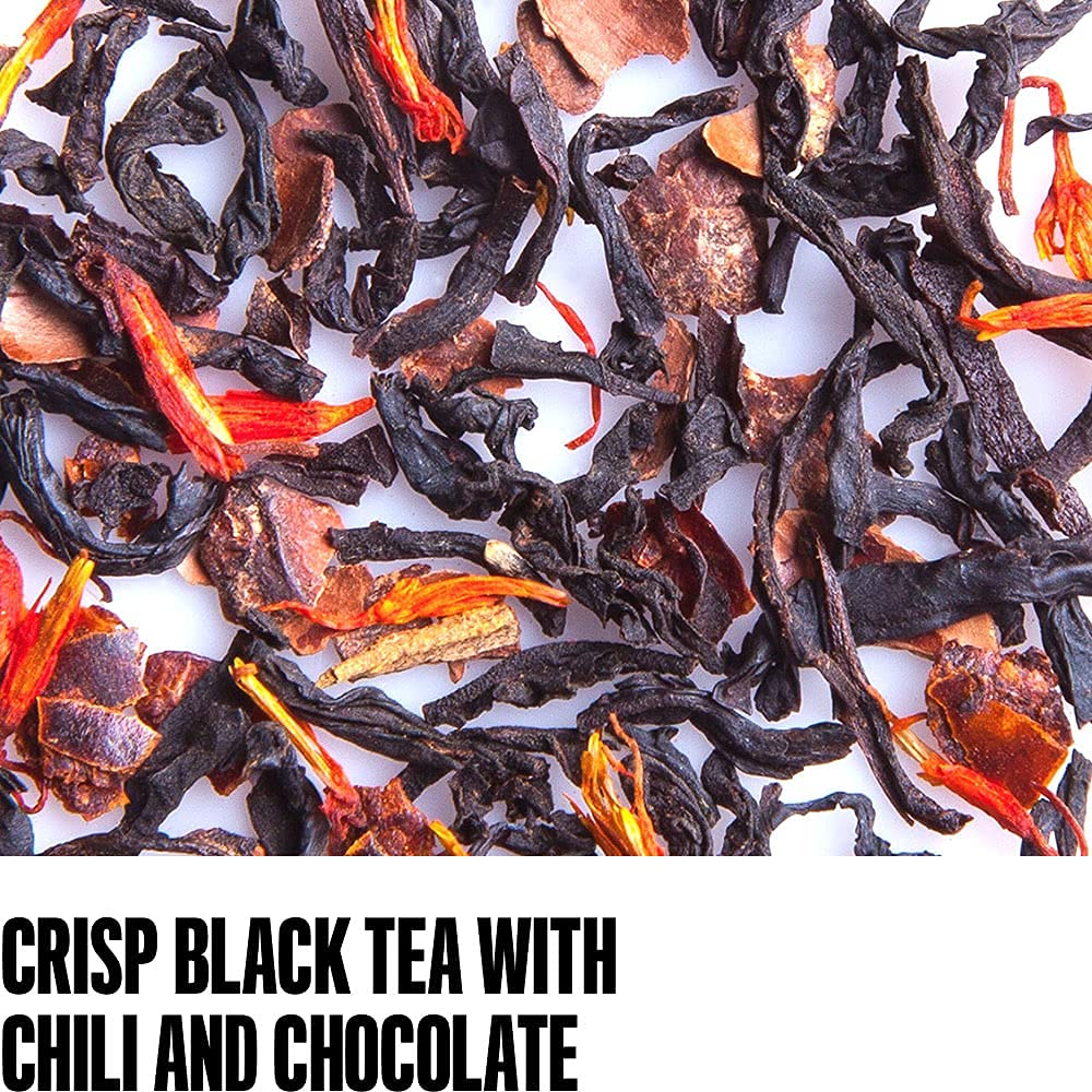 August Uncommon Painted Desert Black Tea – Spicy Blend w/Notes of Mexican Chili, Cinnamon, and Dark Cocoa – Loose Leaf Tea Caffeinated for Daily Enjoyment in a 3.5oz Tea Bag Tin Packaging (28-56 Cups)