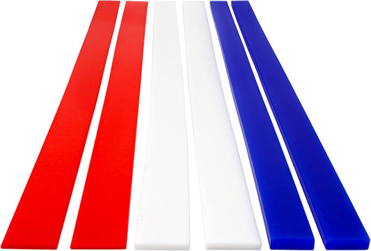 Set of 6 Rolling Pin Guides for Dough Thickness, 100% Silicone Pastry Ruler Baking Strip, Cookie Sticks, Guide Leveler, Measuring Size with Food Grade Precision, for Pastry Perfection, Length 19 Inch