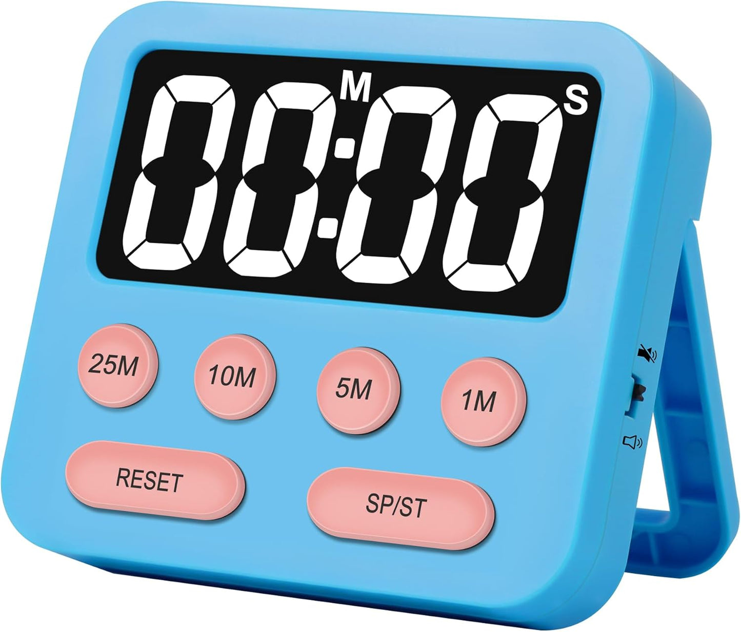 Pomodoro Timer for Kids, Digital Productivity Timer with Loud Alarm, Timers for Classroom, Suitable for ADHD Study Work Kitchen 1Pcs-Blue