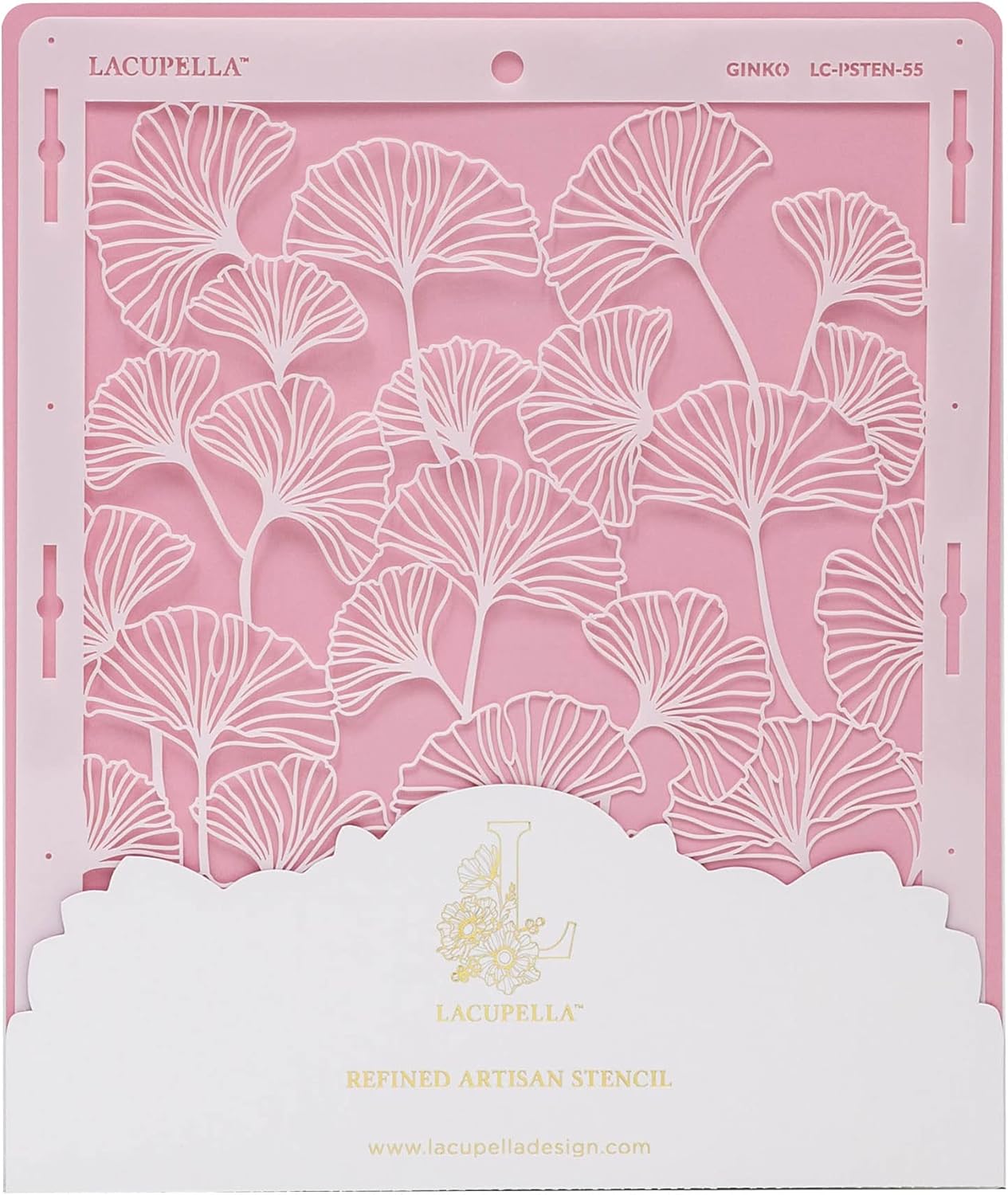 Large Cake Decorating Stencil (Ginko) Ginkgo Leaves Pattern