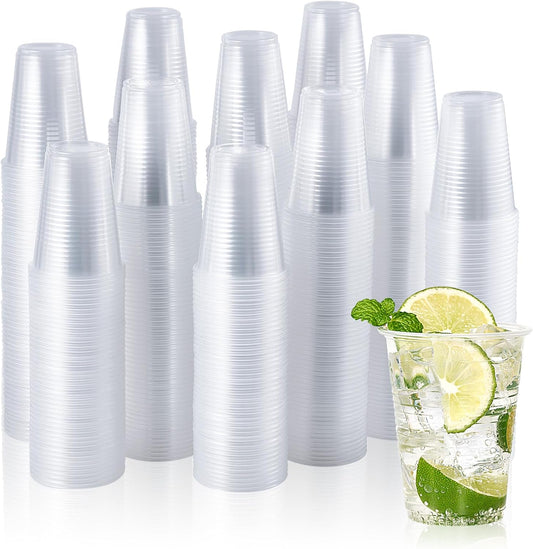 Vplus 2000 Pack 7 OZ Drinking Clear Plastic Cups, 7 Ounce Disposable Cold Water Party Dessert Bulk Cups for Business Wedding Party