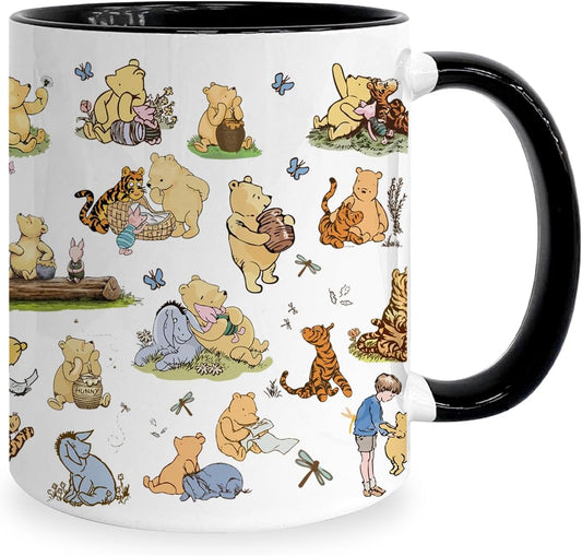 Honey Bear Coffee Mug, Cute Bear Design Gifts, Bears Theme Coffee Mug, Pooh Lover Gift, Winnie Gift for Women Friends, Pooh Gifts for Birthday Christmas