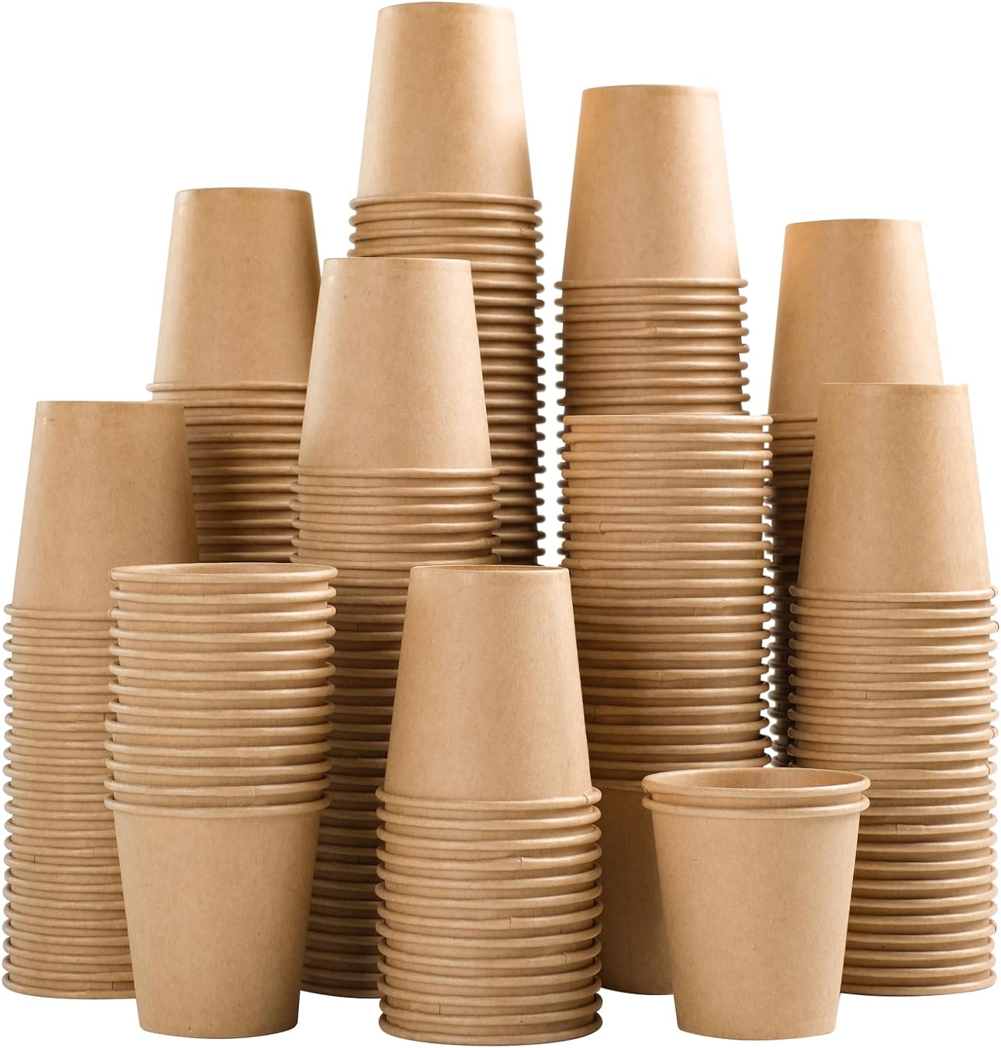400 Pack 3 oz Kraft Paper Cups, Disposable Bathroom Cups, Mini Mouthwash Cups, Hot/Cold Beverage Drinking Cup for Gargle Espresso Juice Medicine (Brown)