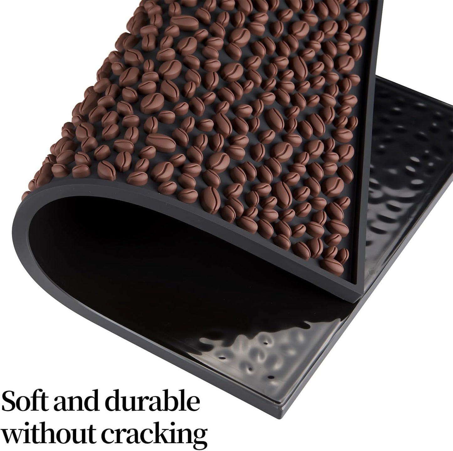 Rubber Rubber Bar Mat Set of 2 18"x12", Black – Durable, Non-Slip, Non-Toxic Spill & Drying Mats for Bars,Restaurants,Coffee Shops, Countertops & Tabletops Hairdressing Tool Protective pad.