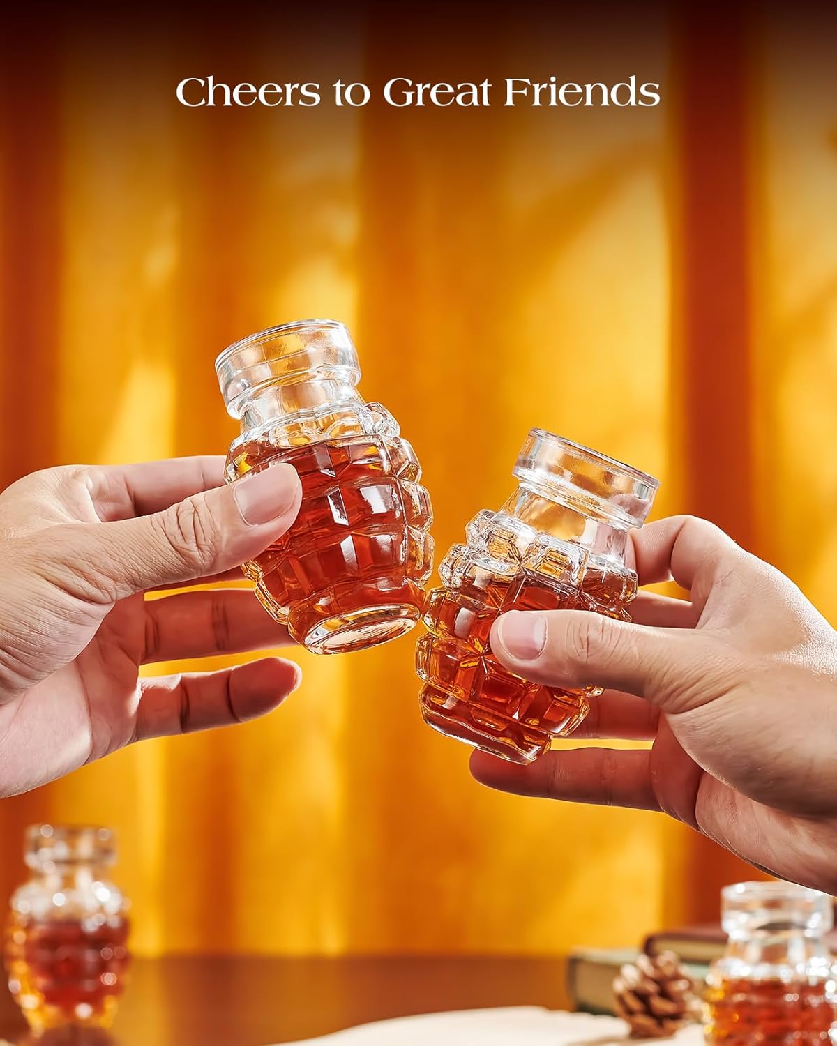 Kollea 8 x Grenade Shot Glass Set for Father's Day, Cool Shot Cups with Heavy Base, Birthday Gifts for Men Him Brother, For Whiskey, Tequila, Vodka, Liquor, Military Fans, Cool Men Cave Decor, Tumbler