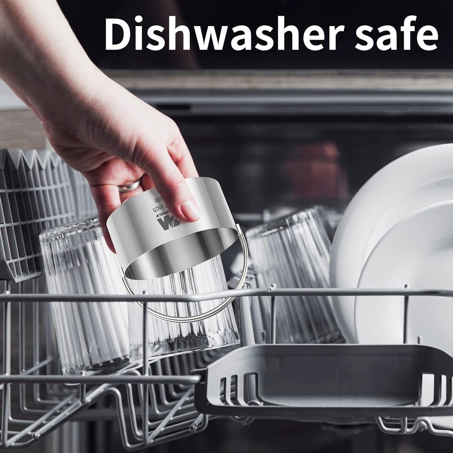 Square Biscuit Cutter Set 1.75inch 2inch 2.25inch 2.75inch 3.25inch, Stainless Steel Cookies Cutter with Handle, Professional Baking Dough Tools,5pcs set GIFT PACKAGE