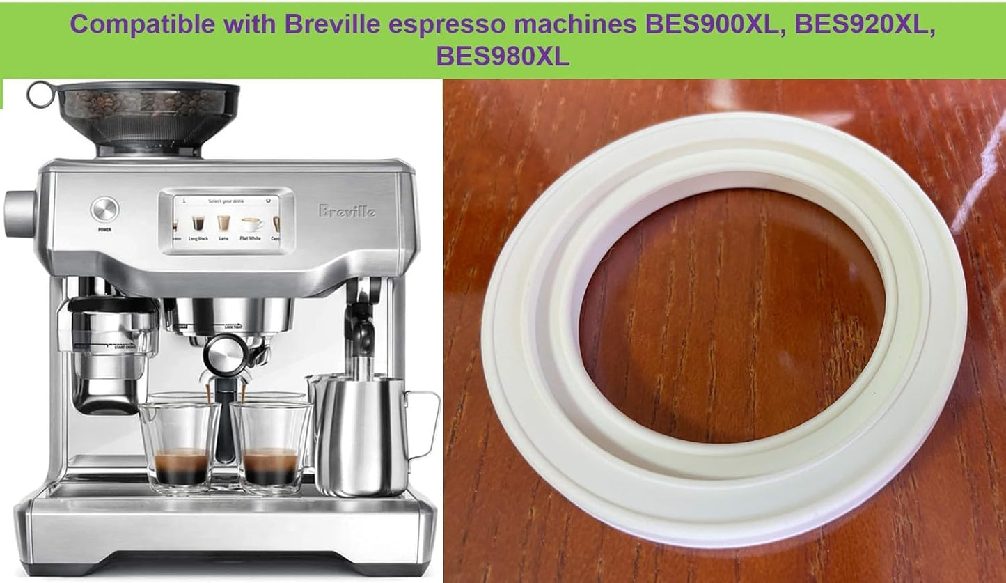 58mm Silicone Gasket Sealing Ring Compatible Breville Espresso Machine Series BES900XL, BES920XL, BES980XL Grouphead Gasket Replacement BPA Free-2pcs, 8.0mm