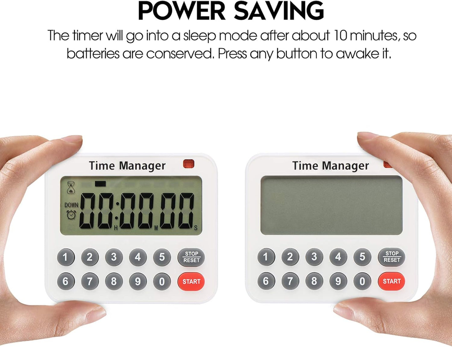 AIMILAR Digital Kitchen Timer - Magnetic Count Up Down Direct Entry Cooking Timer with Loud Alarm, Auto Shut-Off & Memory Function, 99 Hrs 99 Mins 99 Secs, 10 Key for Cooking, Exercise, Games