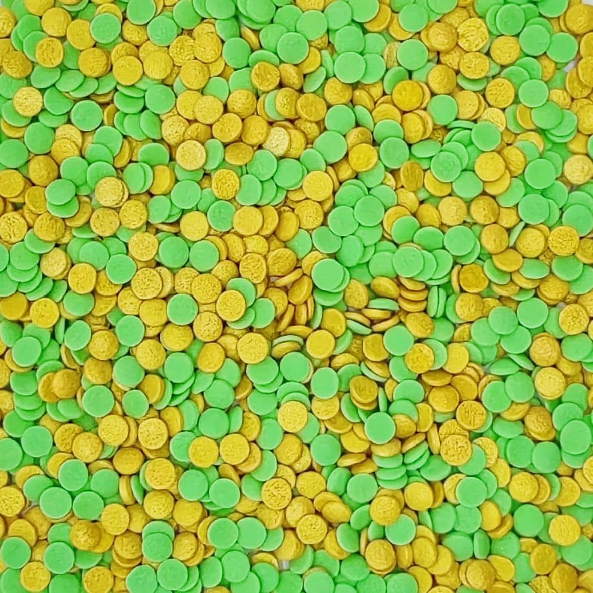 St. Patricks Day Sequins Edible Funfetti Sprinkles Pastel Confetti Confetti Sequins Quin Sprinkles Carnival Sprinkles Decorating Perfect for Cakes,Cupcakes,Desserts Toppings 3OZ