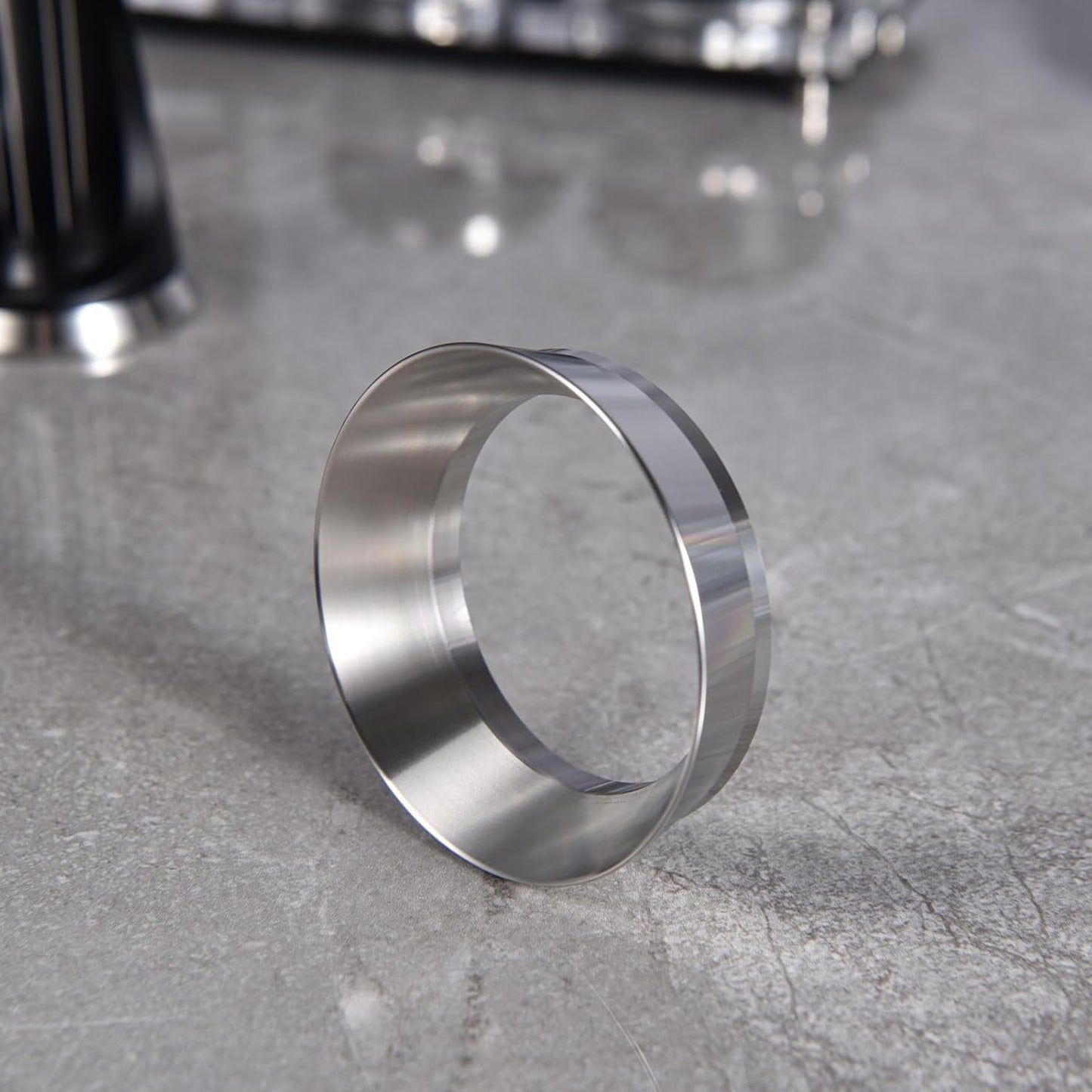 51mm Magnetic Dosing Funnel V2, MATOW Stainless Steel Espresso Dosing Ring with 8 Magnets Compatible with 51mm Espresso Portafilter