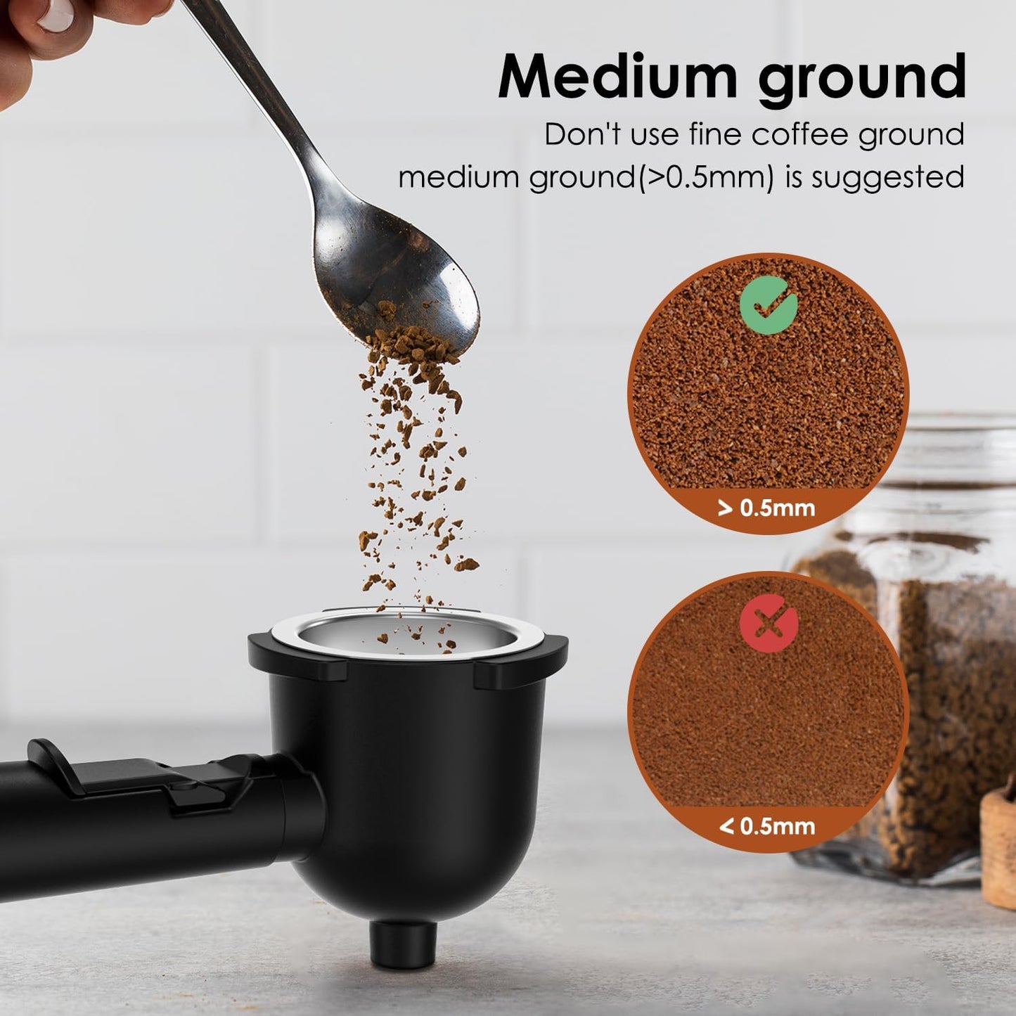 Coffee Machine, 3.5 Bar Espresso Cappuccino Machine with Milk Frother, 1-4 Cup Portable Coffee Maker for Latte, Cappuccino, 800W, Black