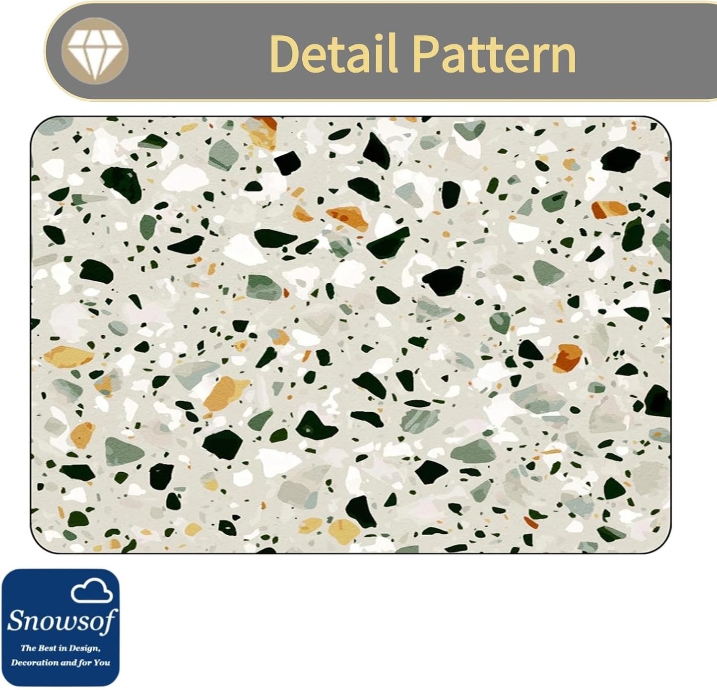 Dish Drying Mat - Absorbent Countertop Mat for Coffee Maker, Expresso Machine, Kitchen Use (03,12''×20'')