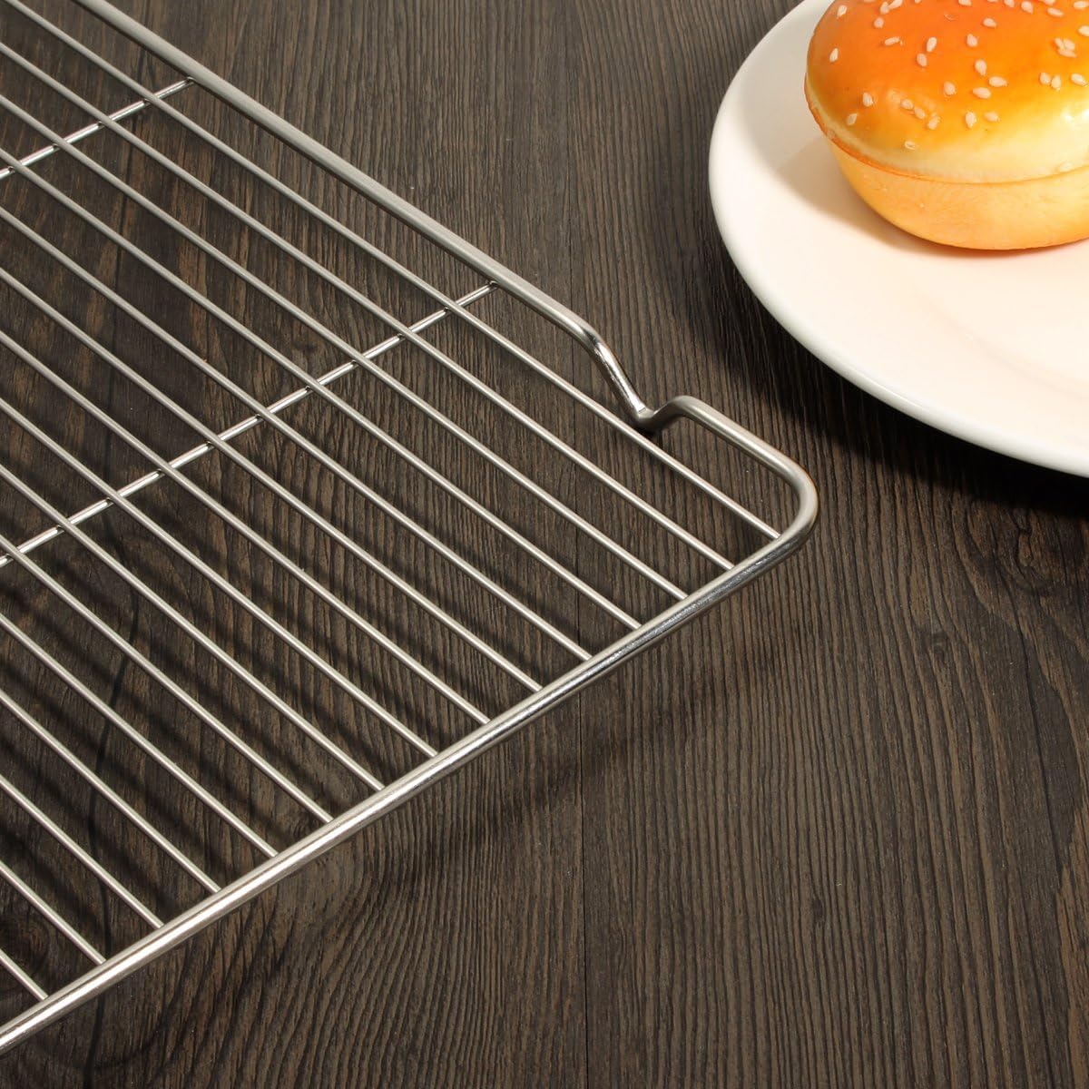 Baking Sheet with Rack Set, Yododo Set of 4 (2 Sheets + 2 Racks), Stainless Steel Cookie Sheet Baking Pan Tray with Cooling Rack, Non Toxic & Heavy Duty & Easy Clean - Size of 12 inch