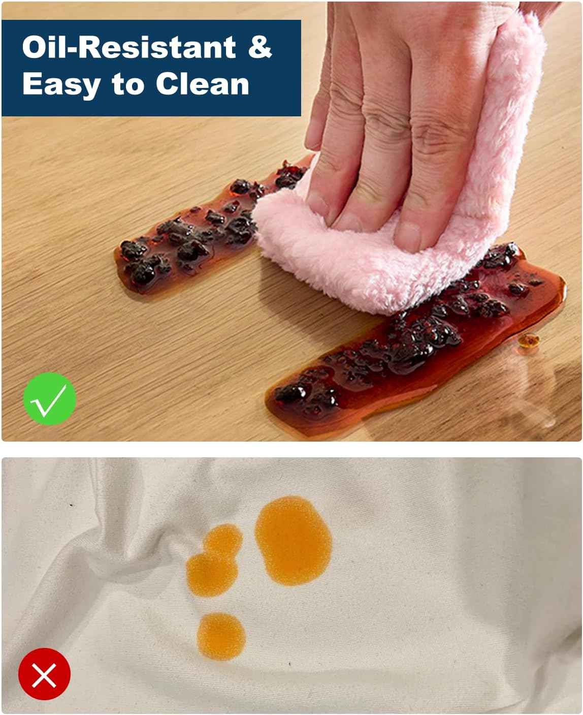 Crystal Clear Plastic Table Cover Protector, 42" x 78" Spill Resistant Easy Flat PVC Desk Pad Mat, 1.5mm Thick Rectangle Vinyl Table Top Protector for Dining Room Table, Office, Dresser