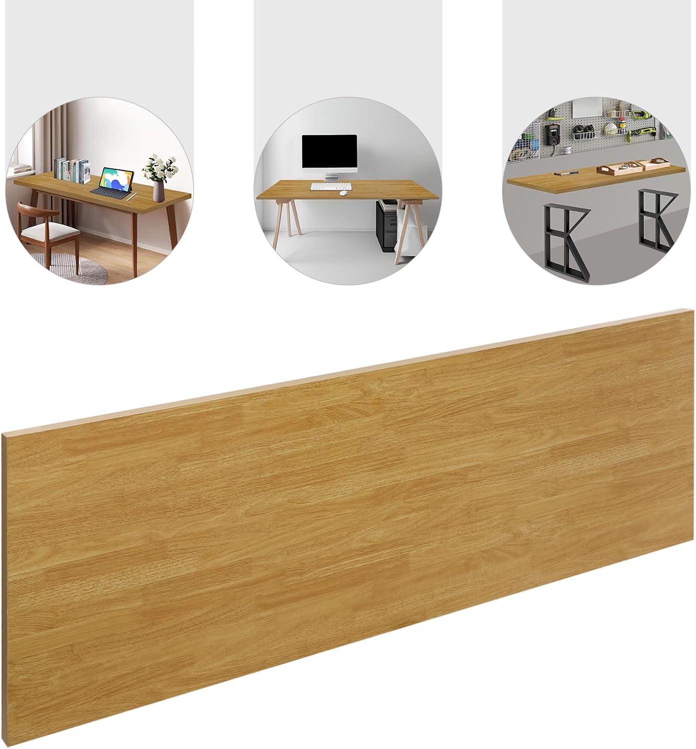 Butcher Block Countertop | 71x24in Wood Board Countertop | DIY Washer Dryer/Island/Kitchen Counter-top | countertop Cutting Board | 1102lbs Load Capacity | Wood Color | NO Base Legs, 1.38in Thick