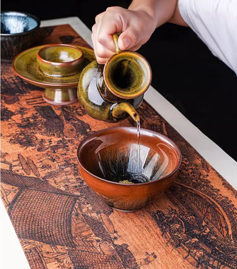 Matcha Bowl, Jian Ware Hare's Fur Glaze 12.17oz, Kiln Change Jian Ware Chinese Jianzhan, Matcha Cup Tea Ceremony, Authentic Porcelain Chawan