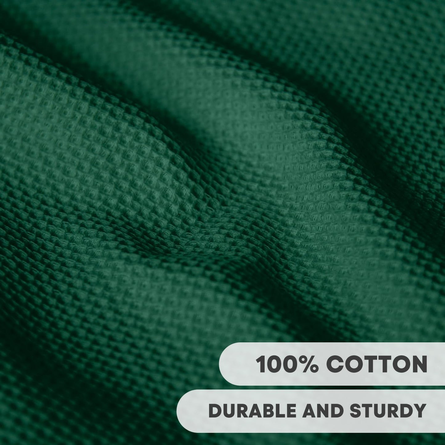 Artoid Mode 100% Cotton Dark Green Waffle Weave Kitchen Dish Cloths, 13x28 Inch Ultra Soft Absorbent Quick Drying Kitchen Dish Towels Set of 4