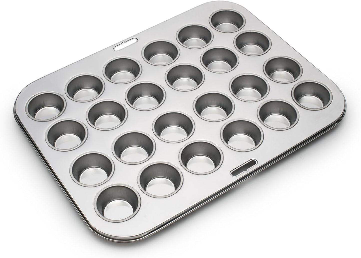 Fox Run Mini Muffin and Cupcake Pan, 24 Mini Cups, Stainless Steel Baking Pan, 10.5 x 13.75 x 1.5 inches,