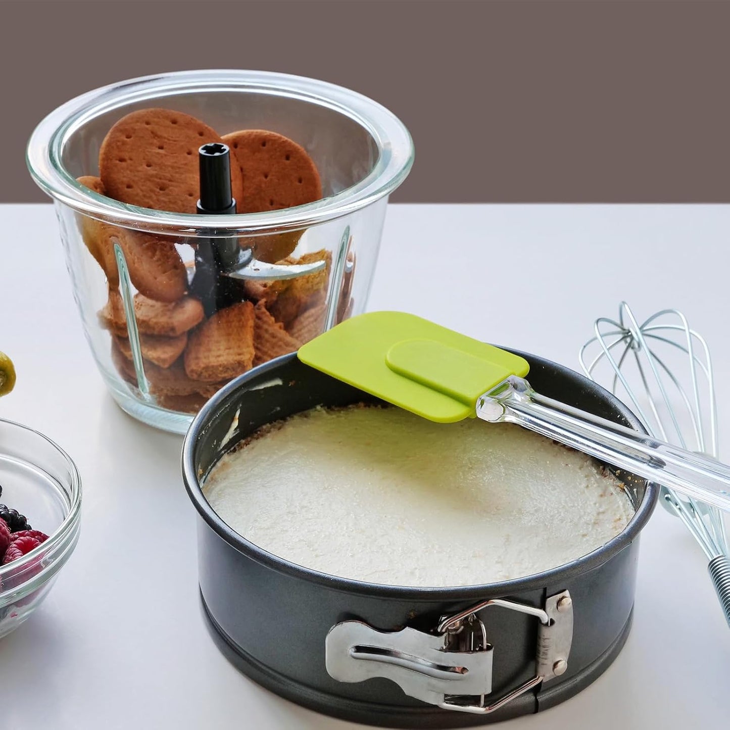 uxcell 11 Inch Springform Pan Nonstick Cake Pan with Removable Bottom Round Leakproof Cake Baking Pans Molds for Baking, Cheese Cakes, Pizza, Biscuits, Black（1pcs