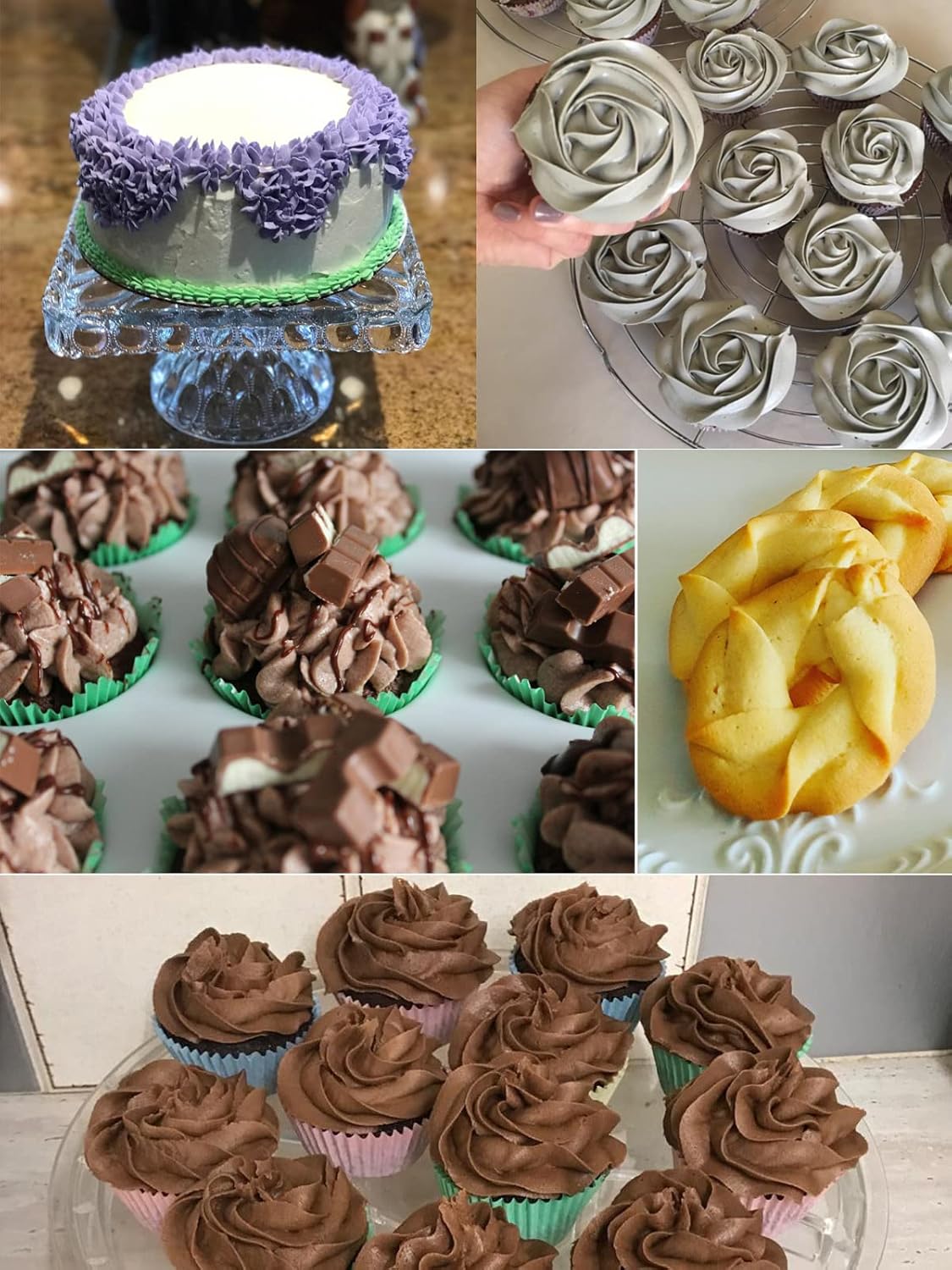 2D Icing Tip,Large Drop Flower Piping Tip,2D Tip for Cake Decorating,Open Star,3 Pcs