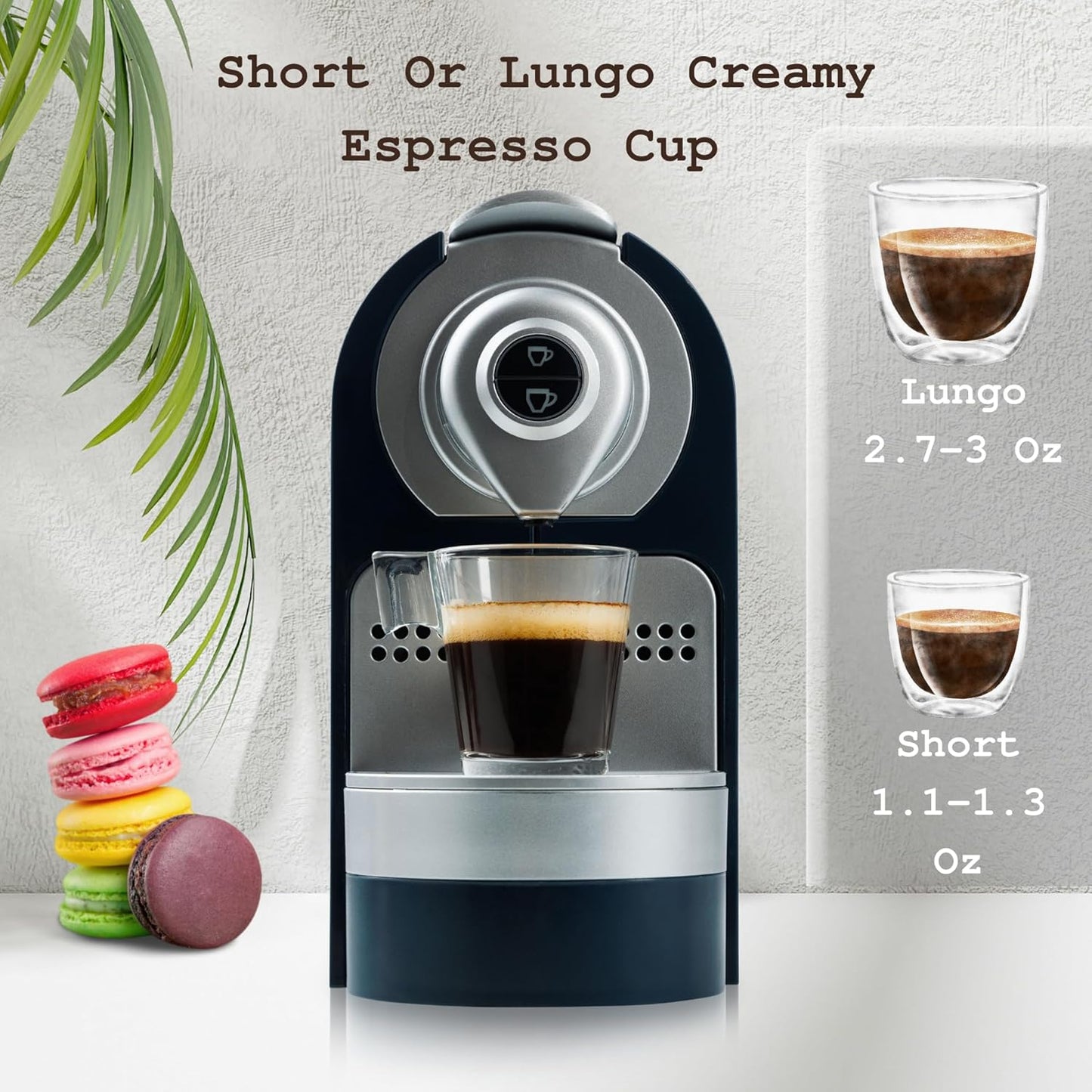 Mixpresso Blue Espresso Machine for Nespresso Compatible Capsule, Single Serve Coffee Maker Programmable for Espresso Pods, Premium Italian 19 Bar High Pressure Pump 27oz, 1400w Capsule Coffee Maker