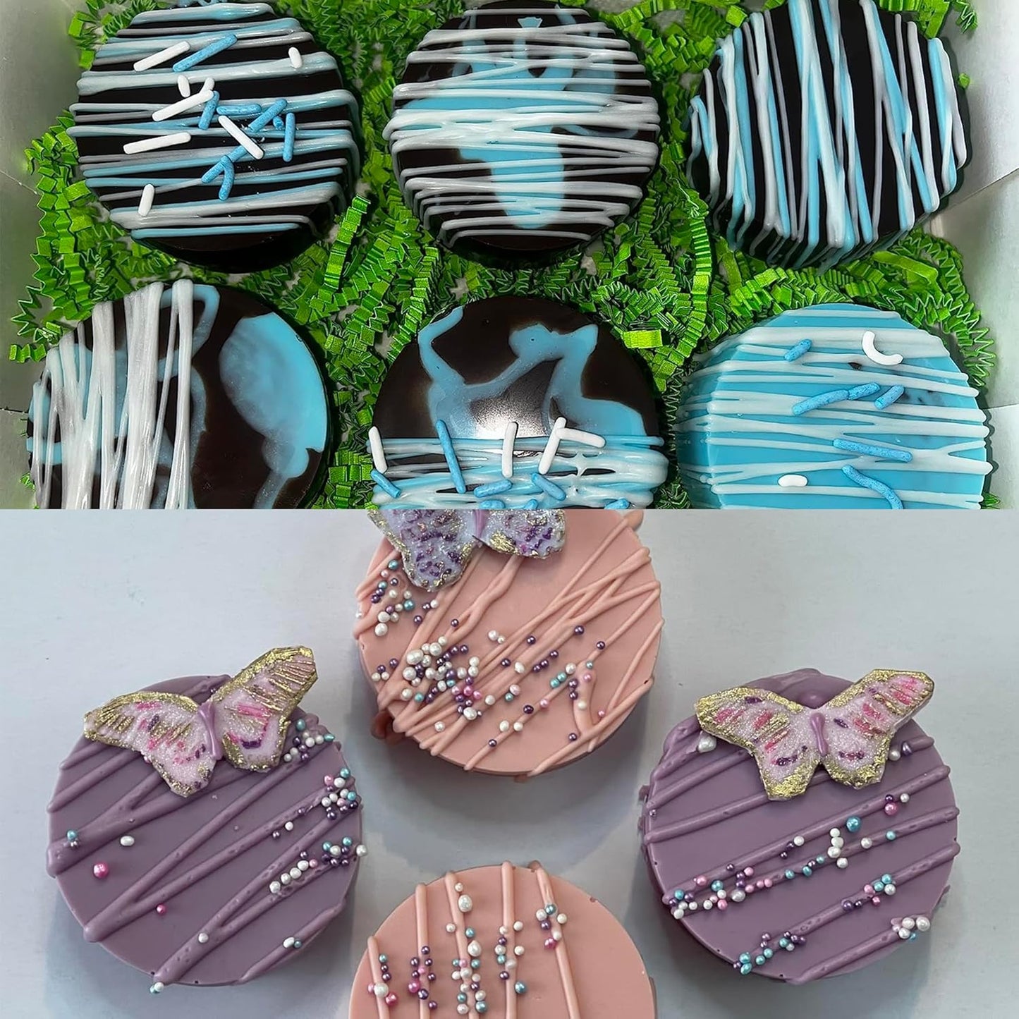 Round Chocolate Cookie Silicone Molds, New Size 12-Cavity Cylinder Chocolate Cover Cookie Silicone Molds for Candy Mini Cakes Jelly Baking (Yellow)