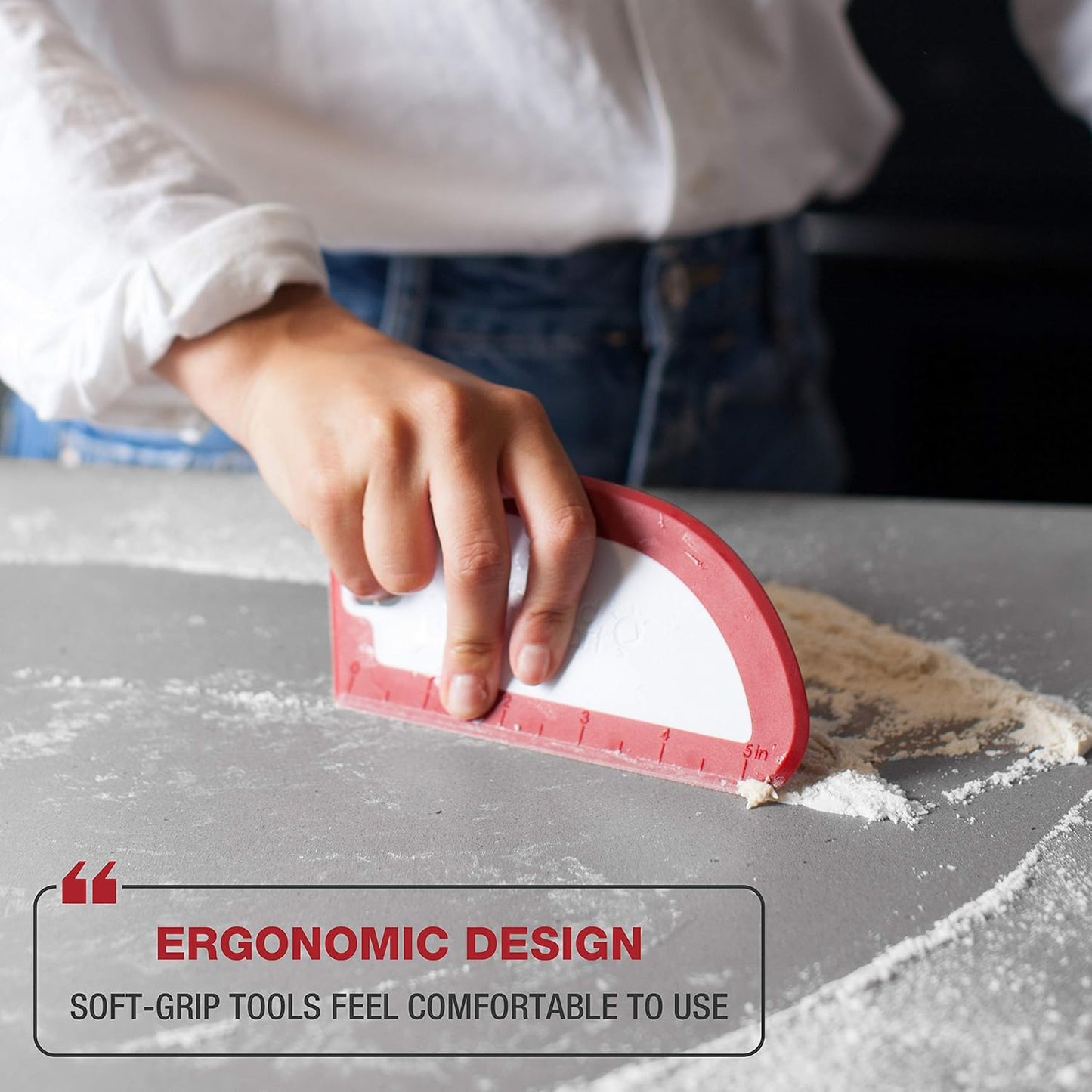 Artisan Bread Whisk and Bench Scraper Duo - Essential Dough Mixer Tools - Sourdough Bread Baking Supplies