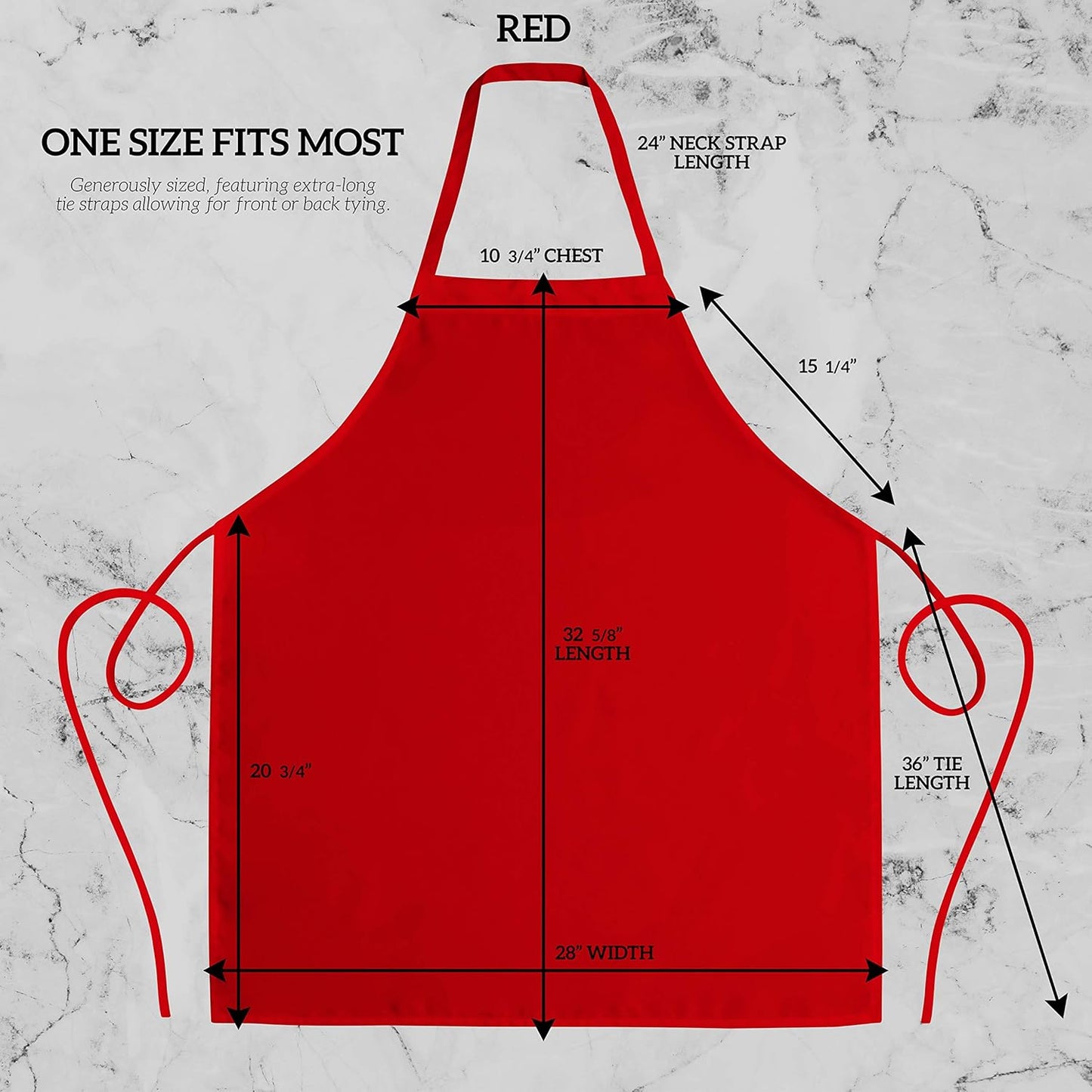 GREEN LIFESTYLE 120 Pack Professional Chef Apron – Grilling Aprons for Men, Waterproof Cooking Apron for BBQ, Work or Restaurant Use, Kitchen Aprons for Women – Red, No Pockets