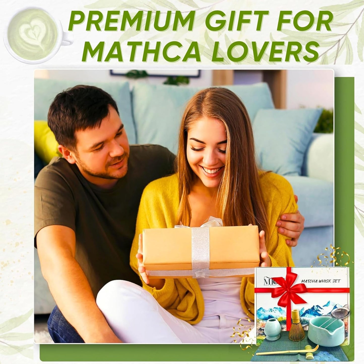 Matcha Whisk Set - 7pcs Matcha Set Including Bamboo Whisk, Bowl with Spout, and Accessories | All-in-One Matcha Kit for Matcha Latte Lovers | Japanese Matcha Set Whisk And Bowl for Tea Ceremony