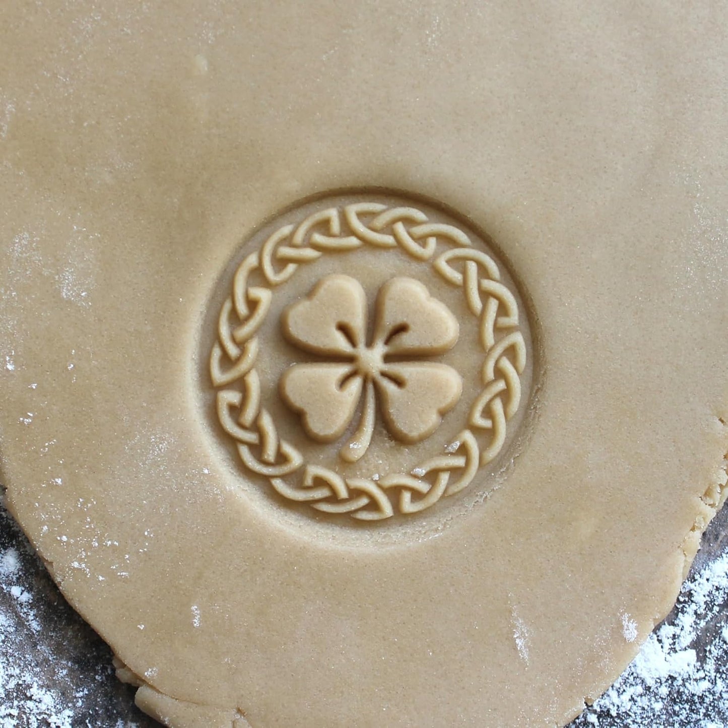 Wood Cookie Stamp, 2.5 Inch (4 Leaf Clover CS-117)