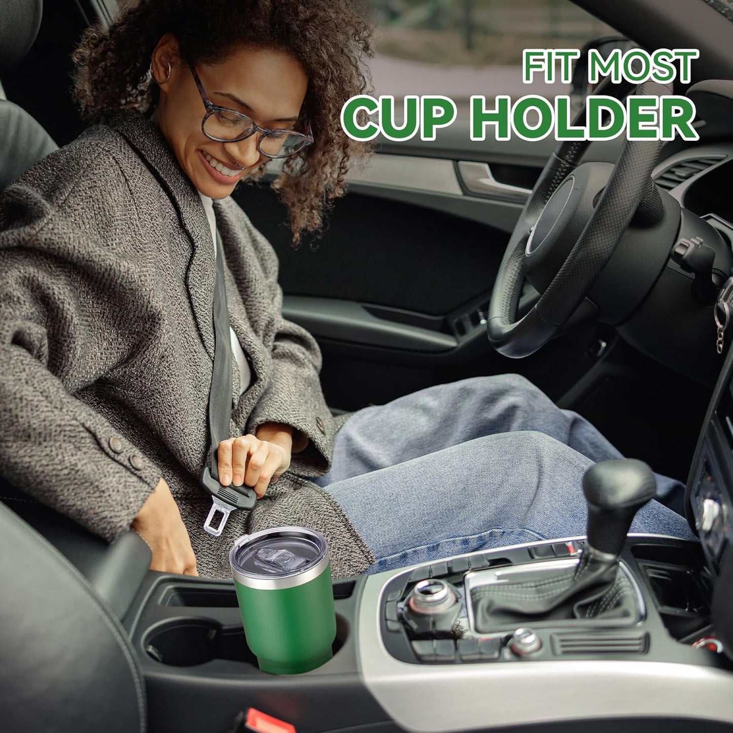 30 oz Tumbler with Lid Stainless Steel Tumblers Bulk Vacuum Insulated Cup Reusable Powder Coated Travel Mug Double Wall Leak Proof Cups Keep Cold Drinks for 12 Hours Dark Green, Set of 12