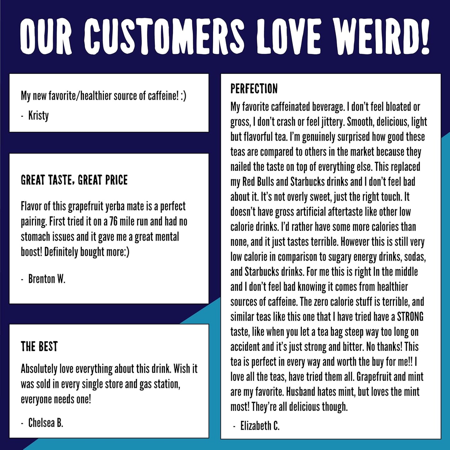 Drink Weird Organic Grateful Grapefruit Yerba Mate – 16oz Cans, 160mg Organic Caffeine, Pack of 12 – Grateful Dead Collab, Healthy Energy Drink Alternative