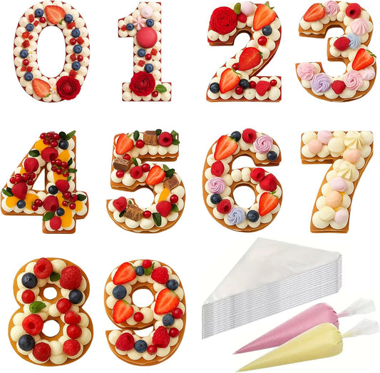 Cake Stencils - Set 18Templates with Scraper and 50Pins, Cookie Stencils for Royal Icing, Cookie Templates for Buttercream Decorating, Baking Stencils, Mesh Reusable Spray Fondant Cookies, Paiting