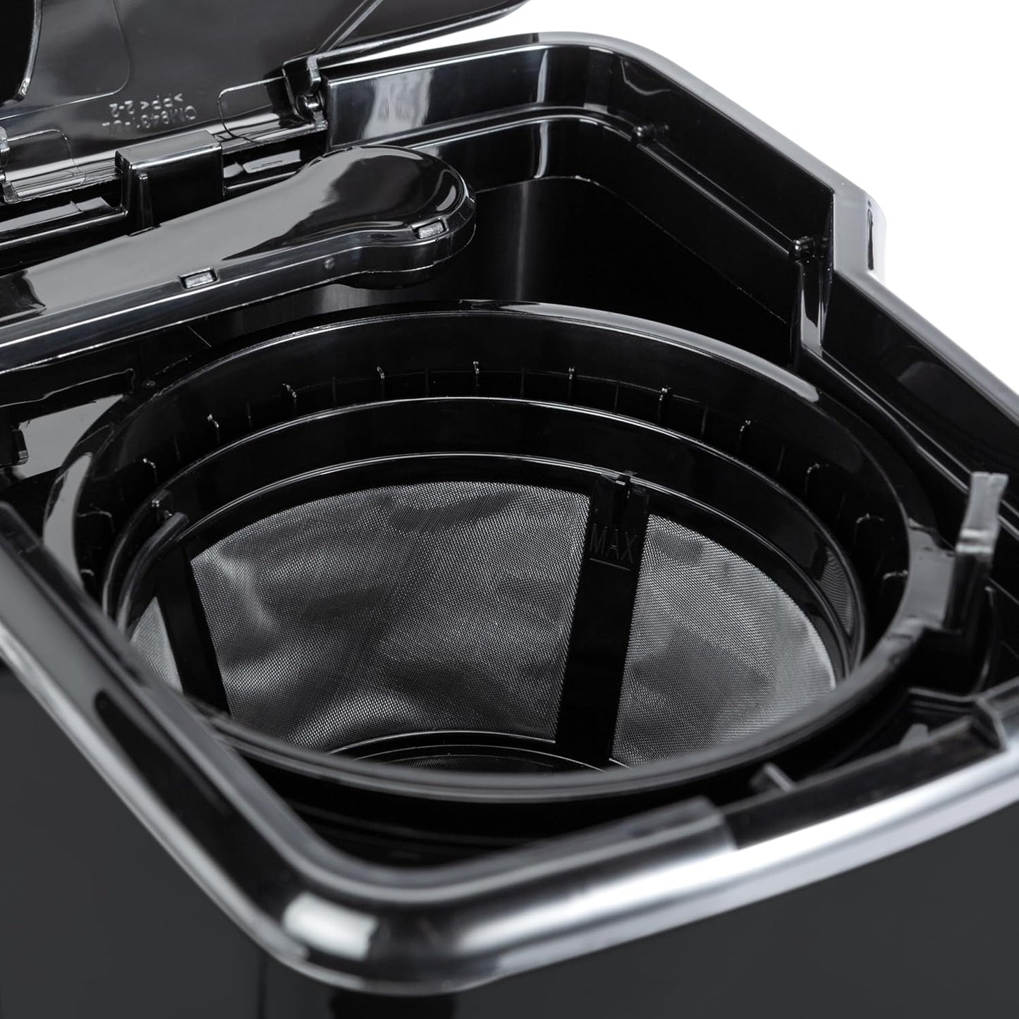 Amazon Basics 12 Cup Drip Coffee Maker, Coffee Machine with Glass Coffee Pot (1.9 Qt), Auto Shut-off, Auto Pause, Removable Filter Basket, Black & Silver