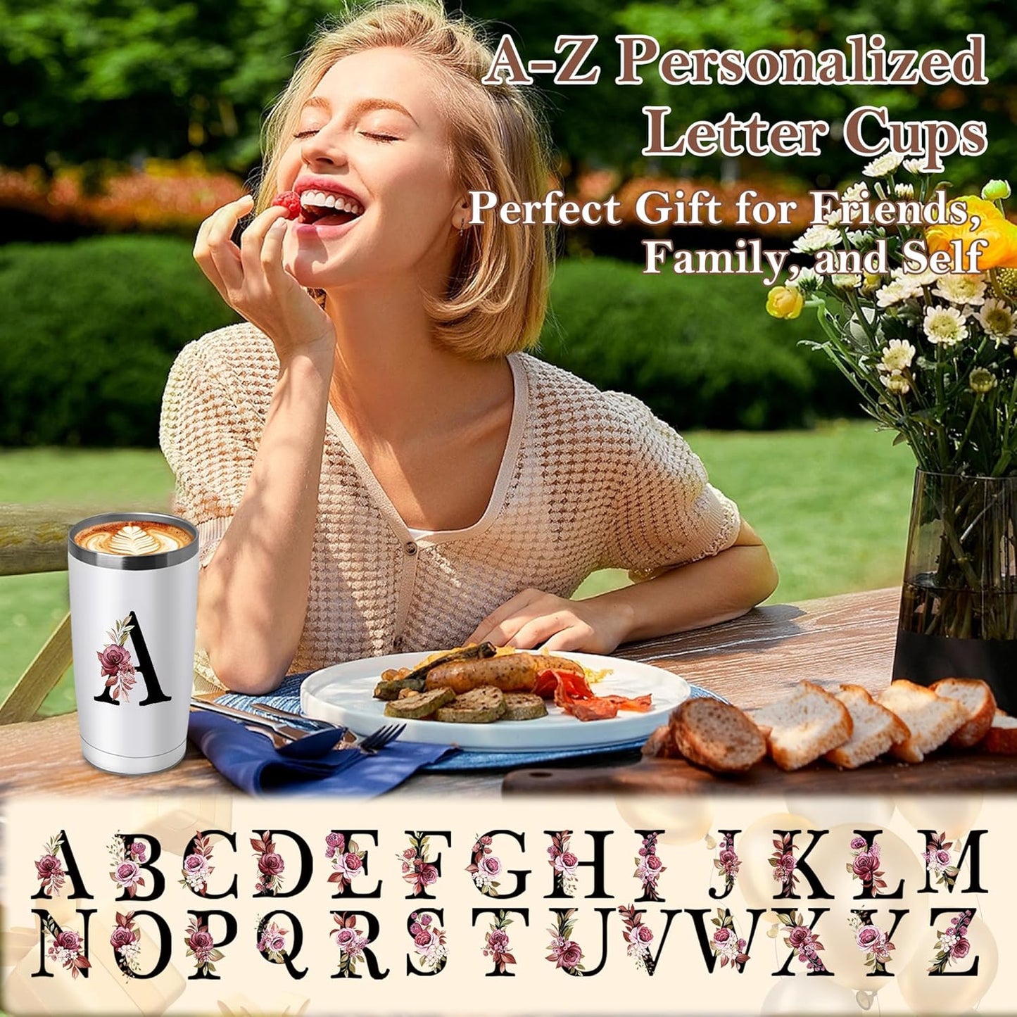 20 Oz Insulated Coffee Cup with Lid Car Tumbler Travel Mug Best Female Friend Happy Birthday Women Bff Stuff Bestie Soul Gifts Sister Ever Long Distance Personalized Unique Cute Christmas Xmas Present