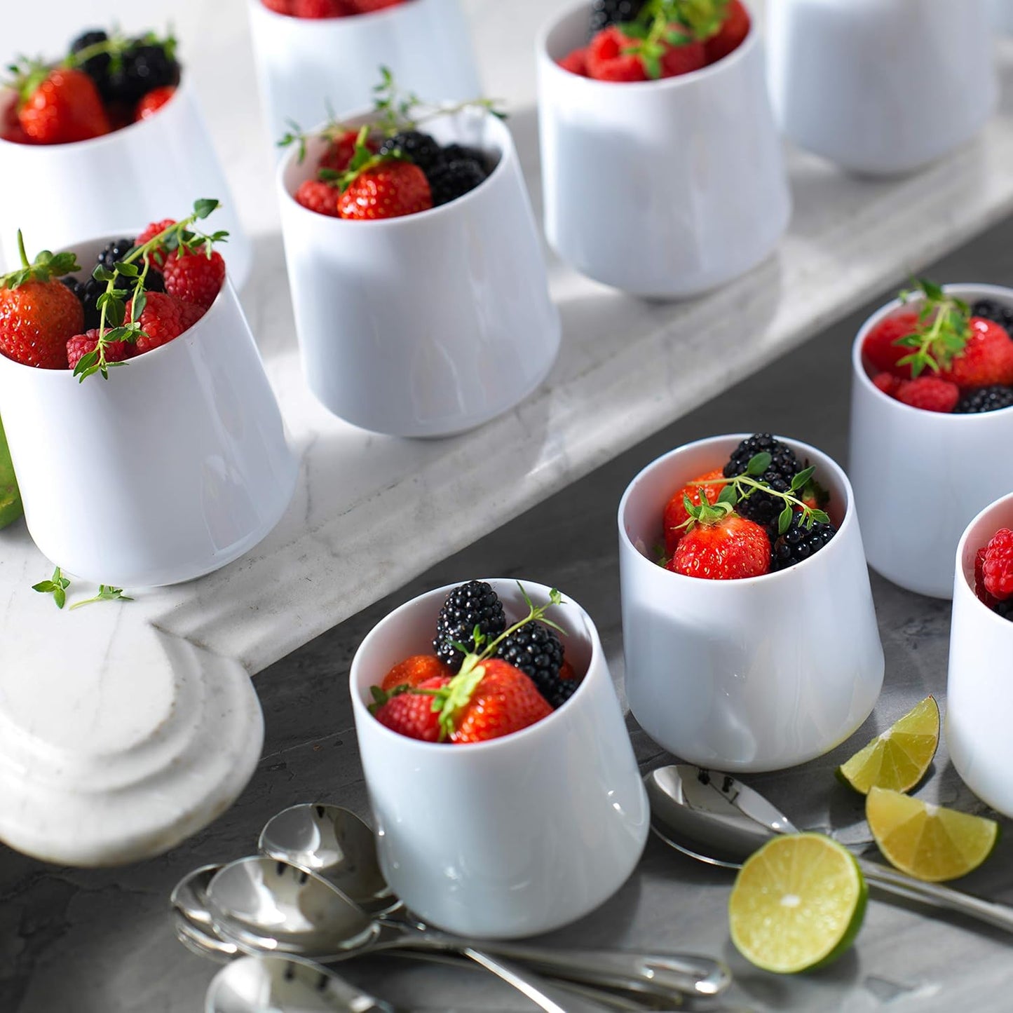 Drinique Unbreakable Stemless Wine Glasses (Set of 4) 12oz Tritan Plastic Stemless Glassware for Indoor or Outdoor Use - White