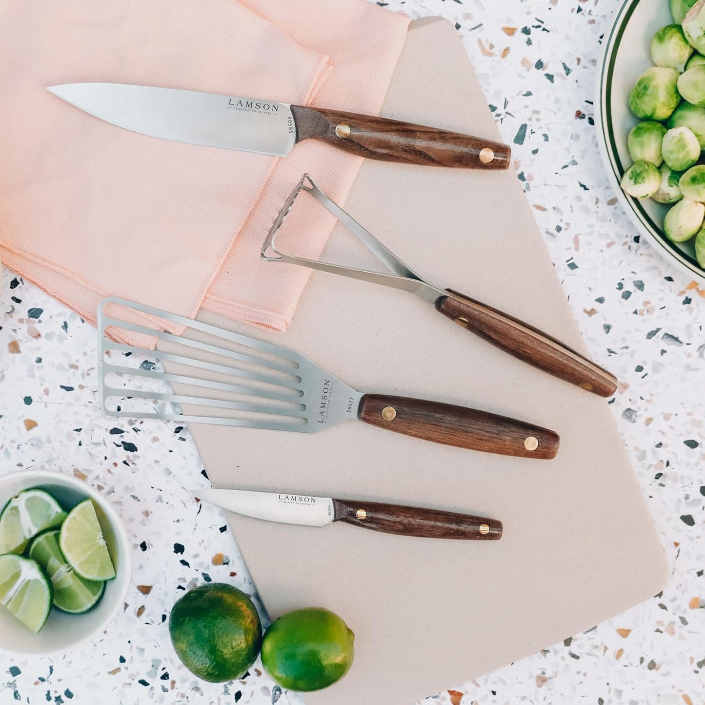 Lamson Vintage Mini Avocado and Potato Masher, Walnut Handle